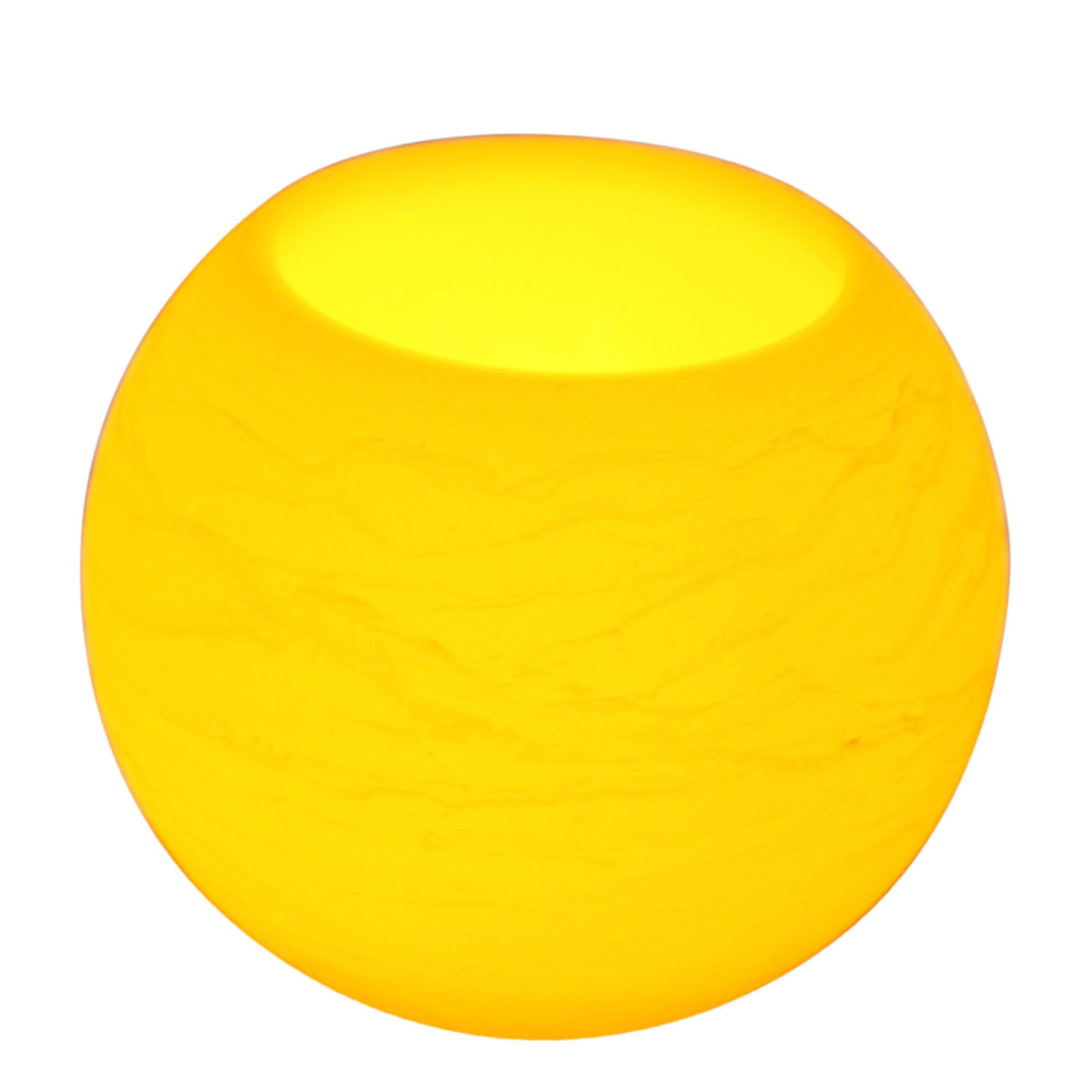 6 Inch Round Wax Sphere LED Flameless Candle - 5 Hour Timer & Super Long Battery Life (Includes AA Batteries) - Perfect for Home Decor, Weddings, and Romantic Dinners