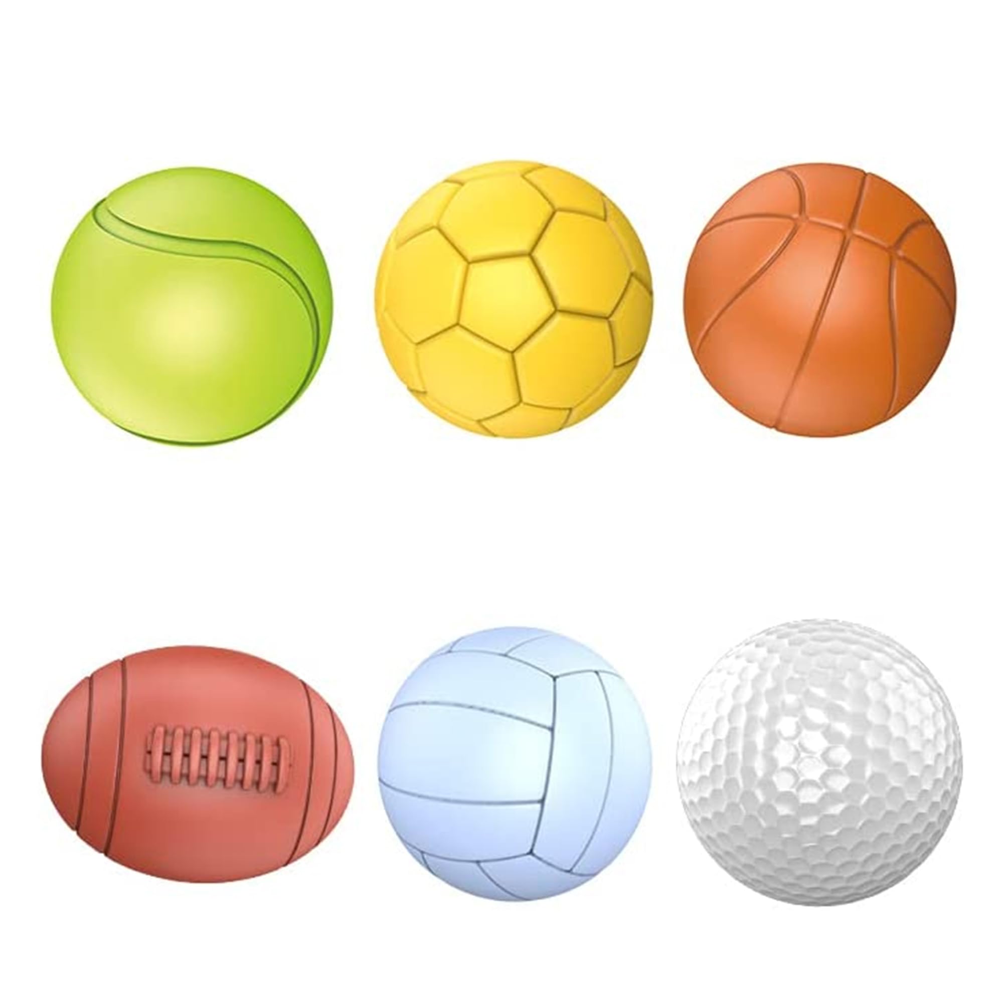 Soft Rubber Sensory Balls for Babies 1-3 Years - 6 Pack Montessori Toys for Toddlers, Bath Toys & First Soccer Ball for 6-12 Month Olds - Perfect for Early Learning, Motor Skills Development & Outdoor Play