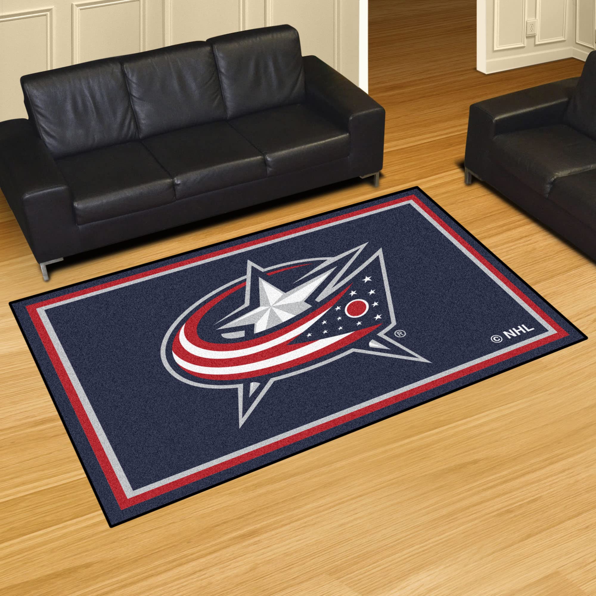 FANMATS NHL Teams Unisex Adult 5x8 Rug - Soft Durable Hockey Themed Floor Mat for Living Room, Game Room, or Sports Bar Decor