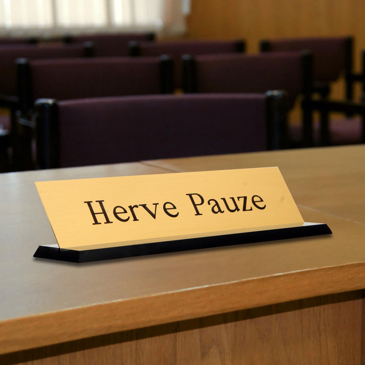 Premium Personalized Brass Name Plate for Desk - 2