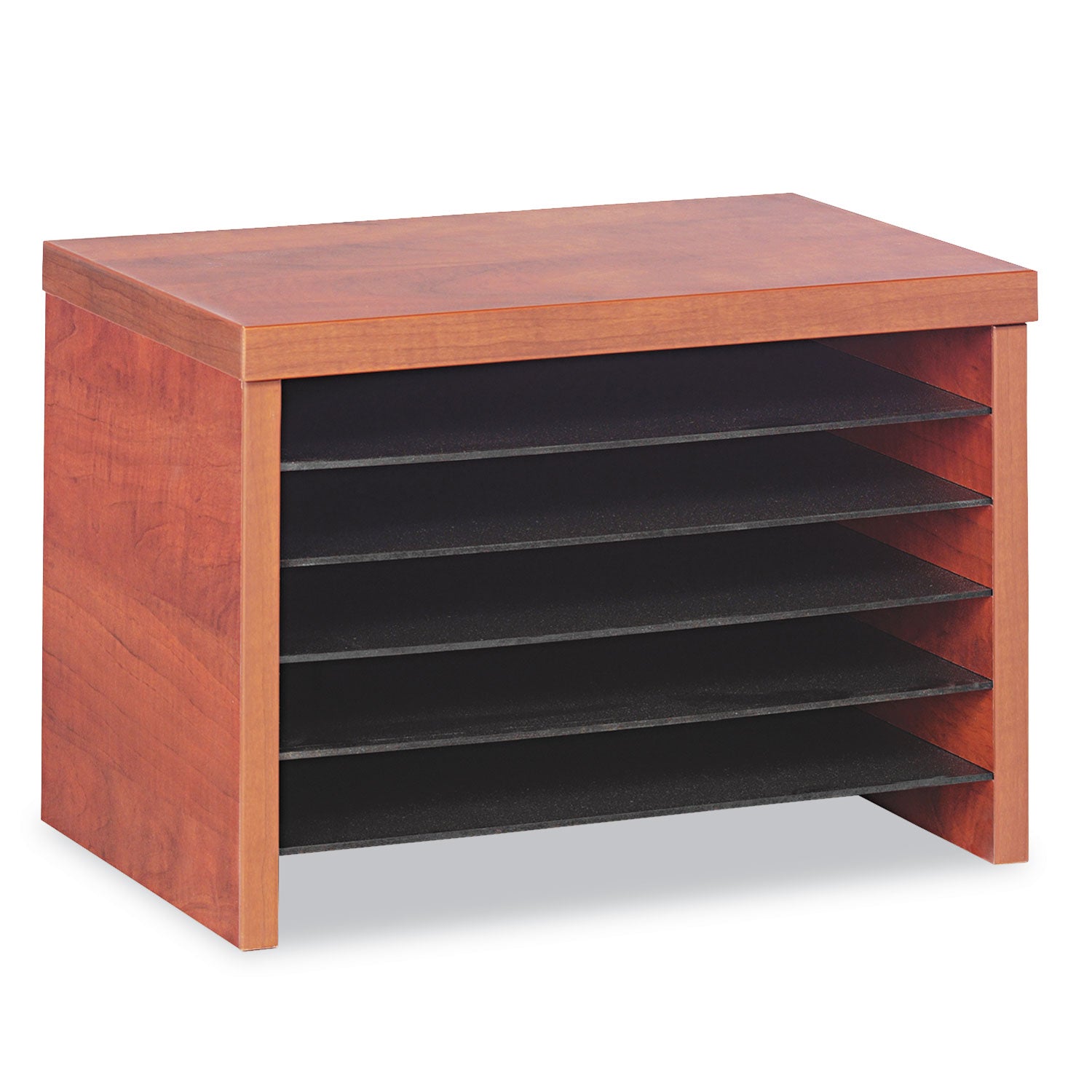 Alera Valencia Series Under Counter File Organizer - 6 Section Cherry Wood File Cabinet for Office & Home Organization, 15.75