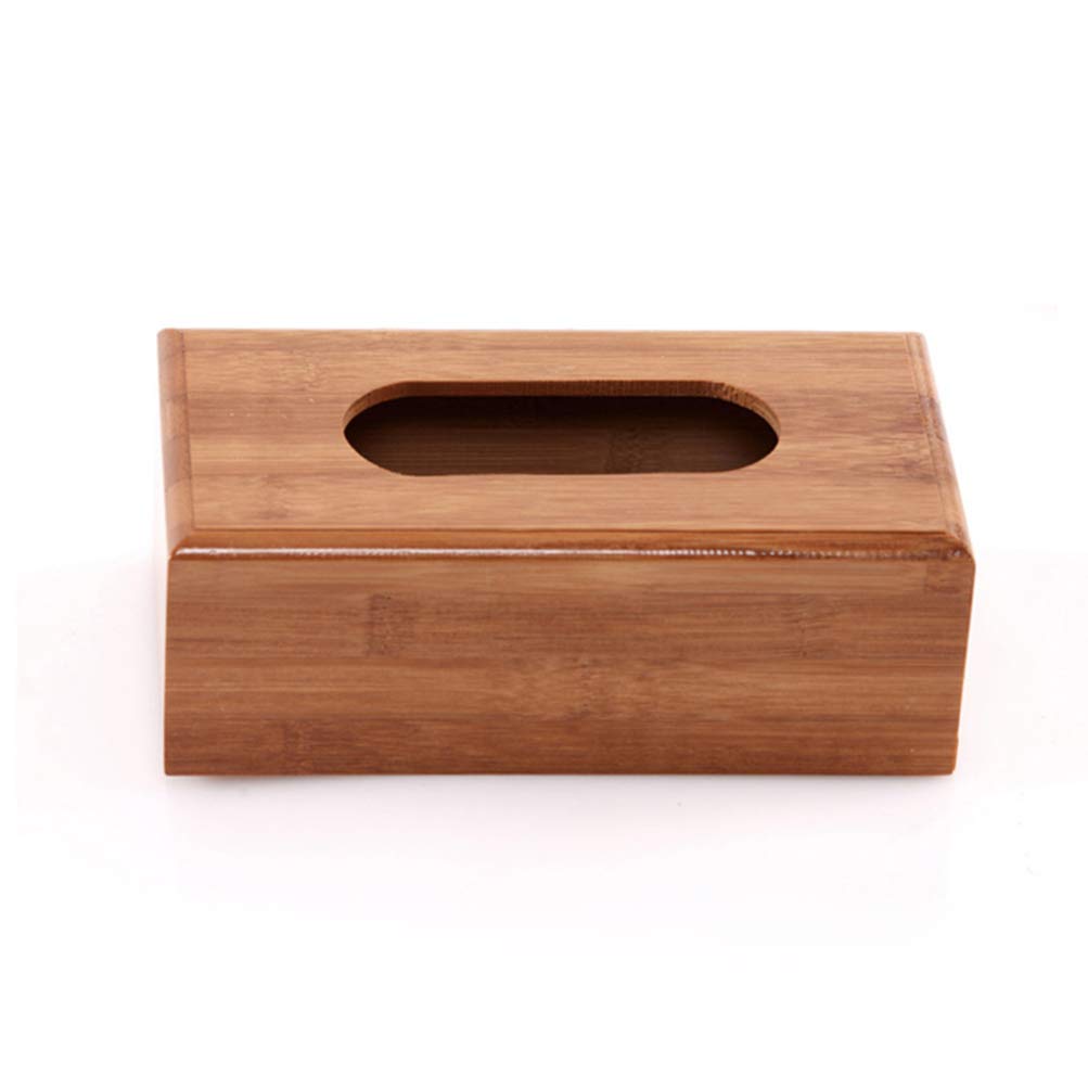 Bamboo Tissue Dispenser Holder - Bathroom & Car Napkin Storage Box | Tabletop & Desktop Organizer for Paper Towels, Tissues & Napkins | Perfect for Home, Office & Travel Use