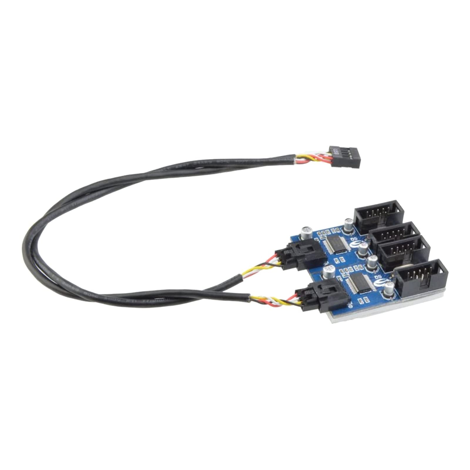 9Pin USB Splitter 1 to 4 Hub Adapter for PC Motherboard Extension