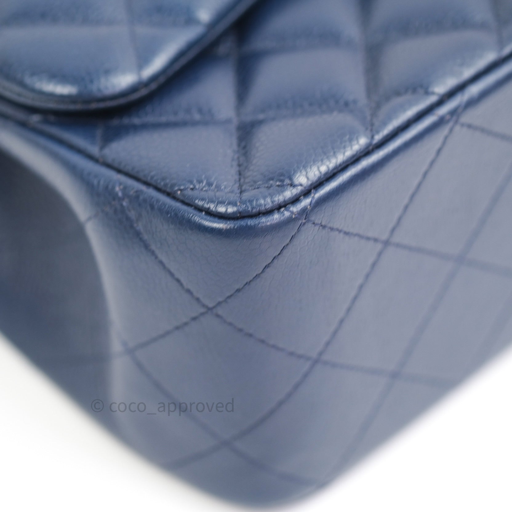 Chanel Classic Jumbo Quilted Double Flap Bag in Blue Caviar Leather with Silver Hardware - Luxury Designer Handbag for Women, Perfect for Parties, Work & Everyday Use