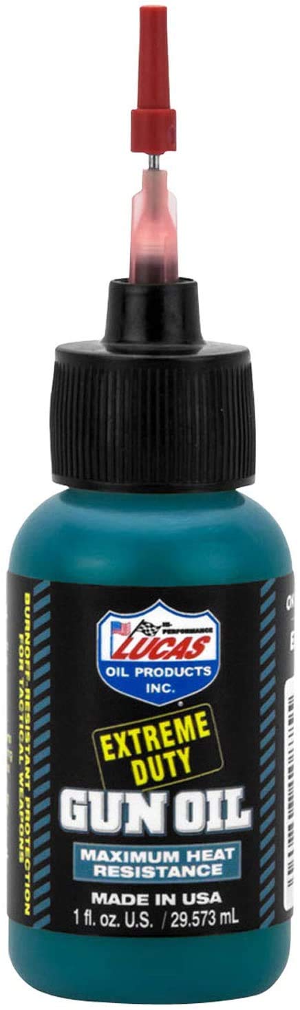 Lucas Oil 10875 Extreme Duty Gun Oil - 4 oz Bottle (1 Pack) - Premium Lubricant for Firearms, Hunting & Outdoor Use