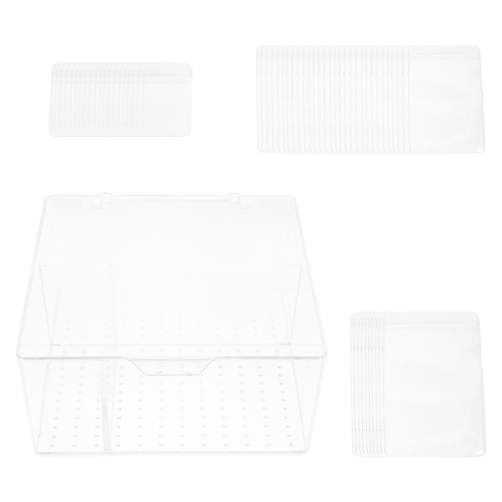 Cabilock Clear Acrylic Jewelry Organizer Box with Dividers - 1 Set Cube Storage Case with Self-Seal Bags & Lid - Perfect for Necklaces, Rings, Earrings, Bracelets - Ideal for Travel, Home, Office & Gift Giving
