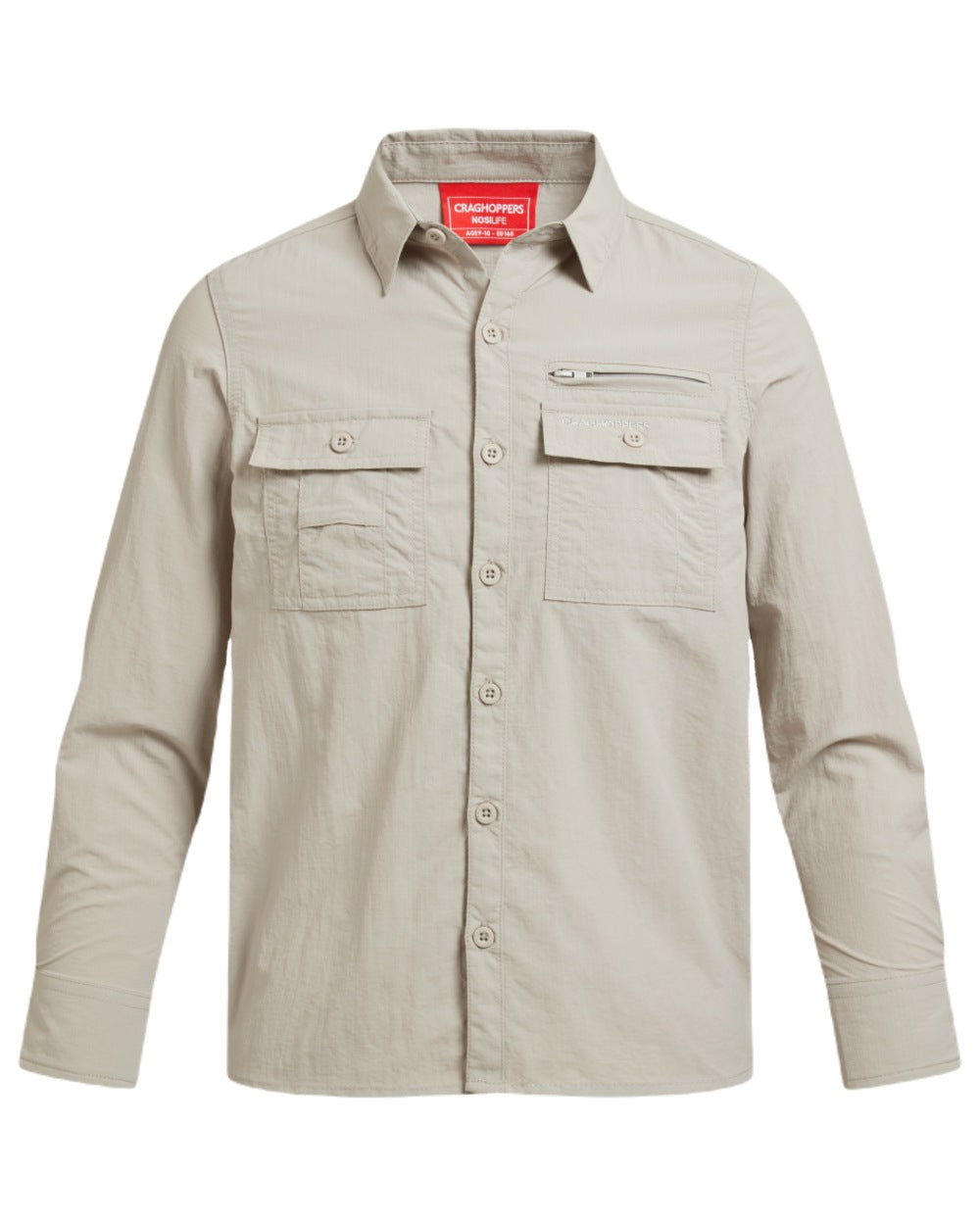Craghoppers Kids NosiLife Adventure Long Sleeve Shirt - Bug Repellent Outdoor Hiking & Travel Shirt for Boys & Girls