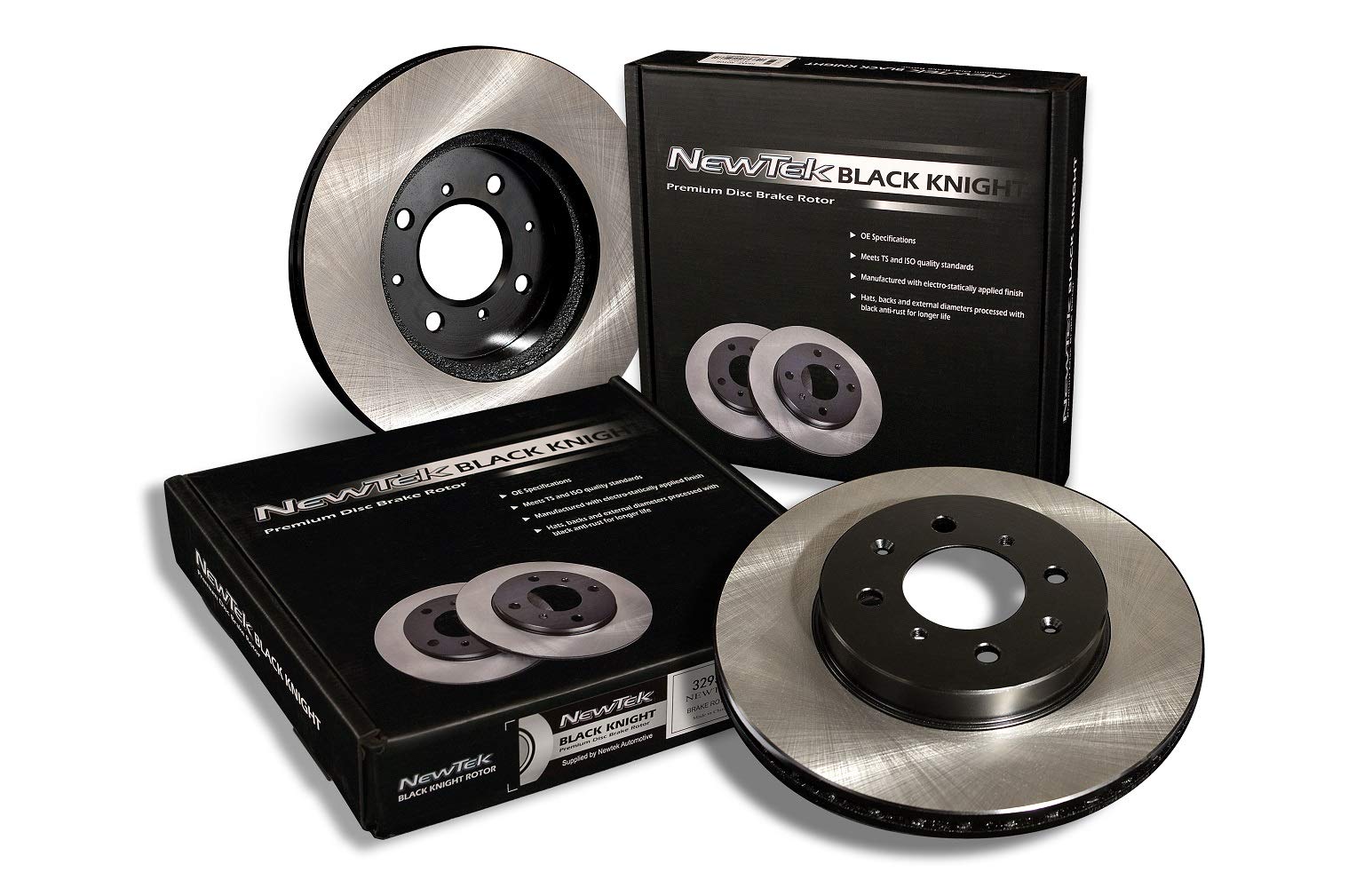Premium Black E-Coat Front Rotor Pair (Set of 2) - High Performance Brake Rotors for Cars, Trucks & SUVs - Perfect for Daily Driving, Racing & Off-Road Use