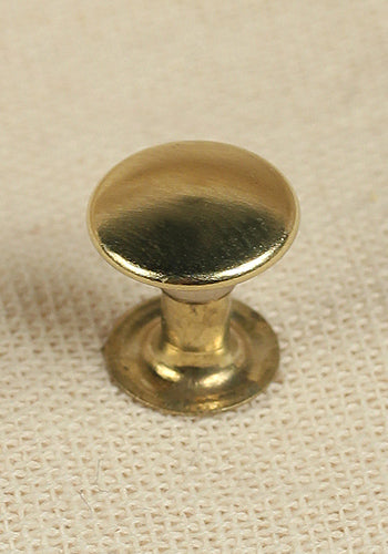 9.0 x 8.5mm Hollow Rivets - Iron & Brass Fasteners for Leather Craft, Metal Fabrication & DIY Projects