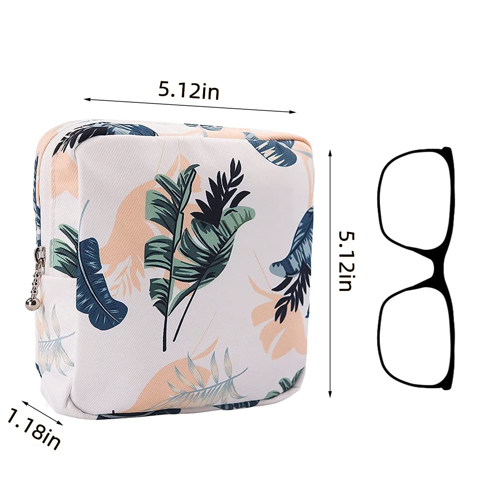 4 Pcs Sanitary Napkin Storage Bags for Women - Leak-Proof Zippered Tampon & Menstrual Pouch Set - First Period Essentials, Travel Cosmetic Organizer for Purse (Perfect for School, Gym, Work & Travel)