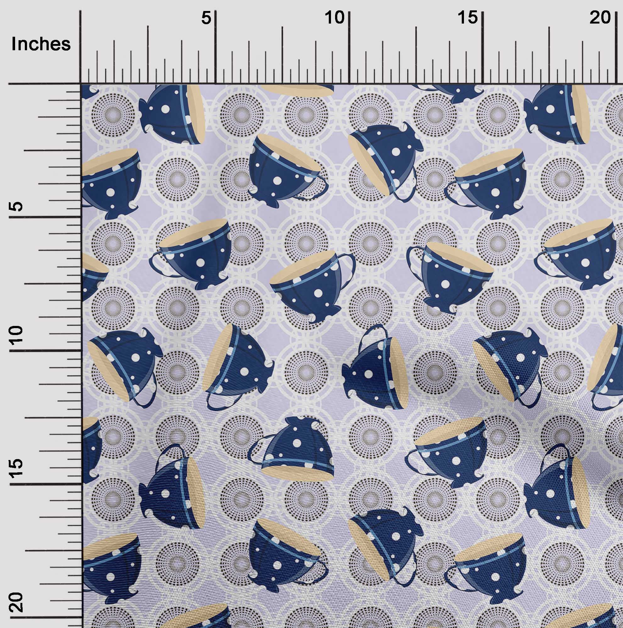 oneOone Polyester Spandex Dark Blue Printed Craft Fabric - 56 Inch Wide for Sewing, DIY Projects & Home Decor | Perfect for Upholstery, Curtains & Fashion Accessories