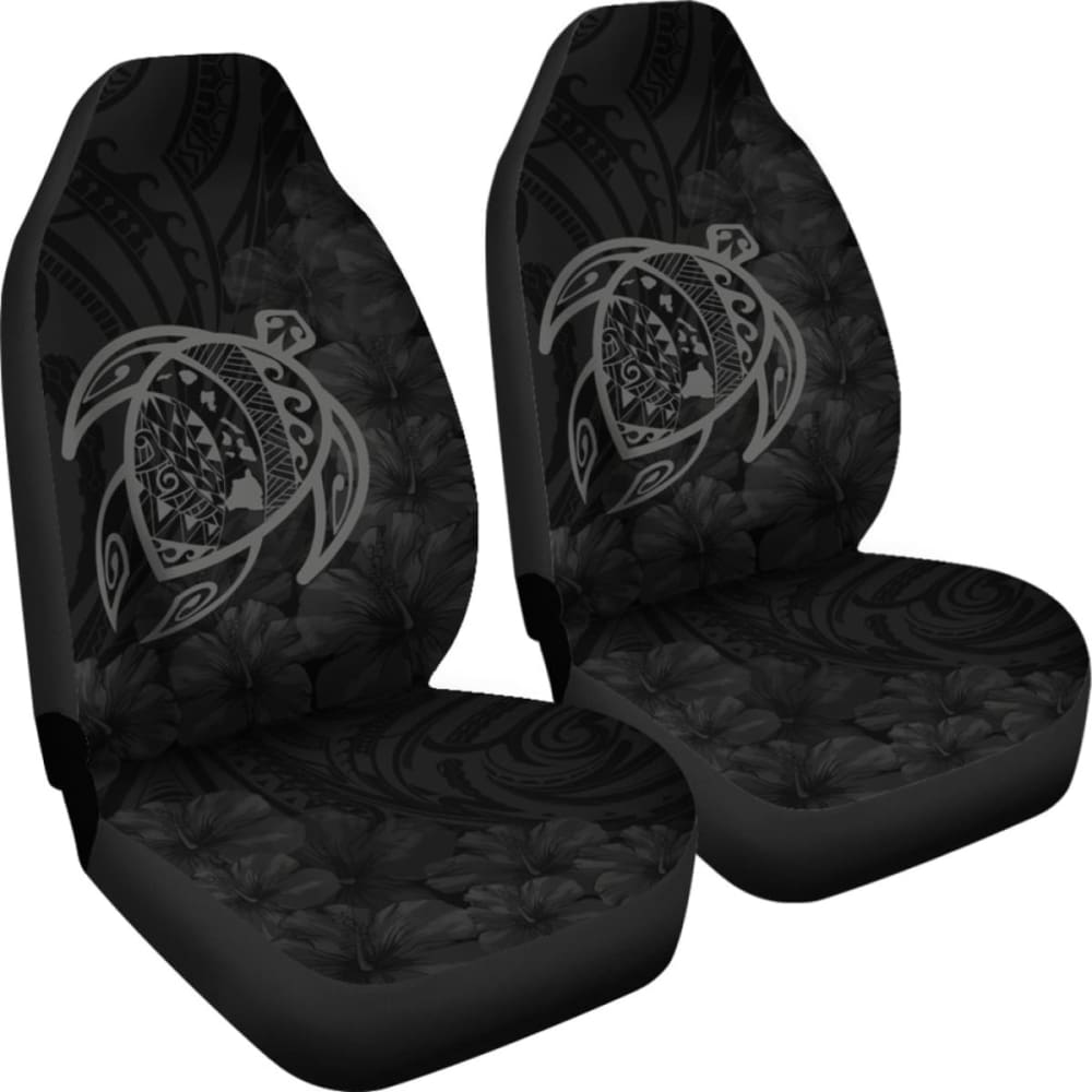 Premium Alohawaii Car Seat Covers - Hawaii Turtle Map & Hibiscus Design, Polyester Gray - Universal Fit for Cars, SUVs & Trucks - Perfect for Beach Trips, Summer Road Trips & Tropical-Themed Vehicles