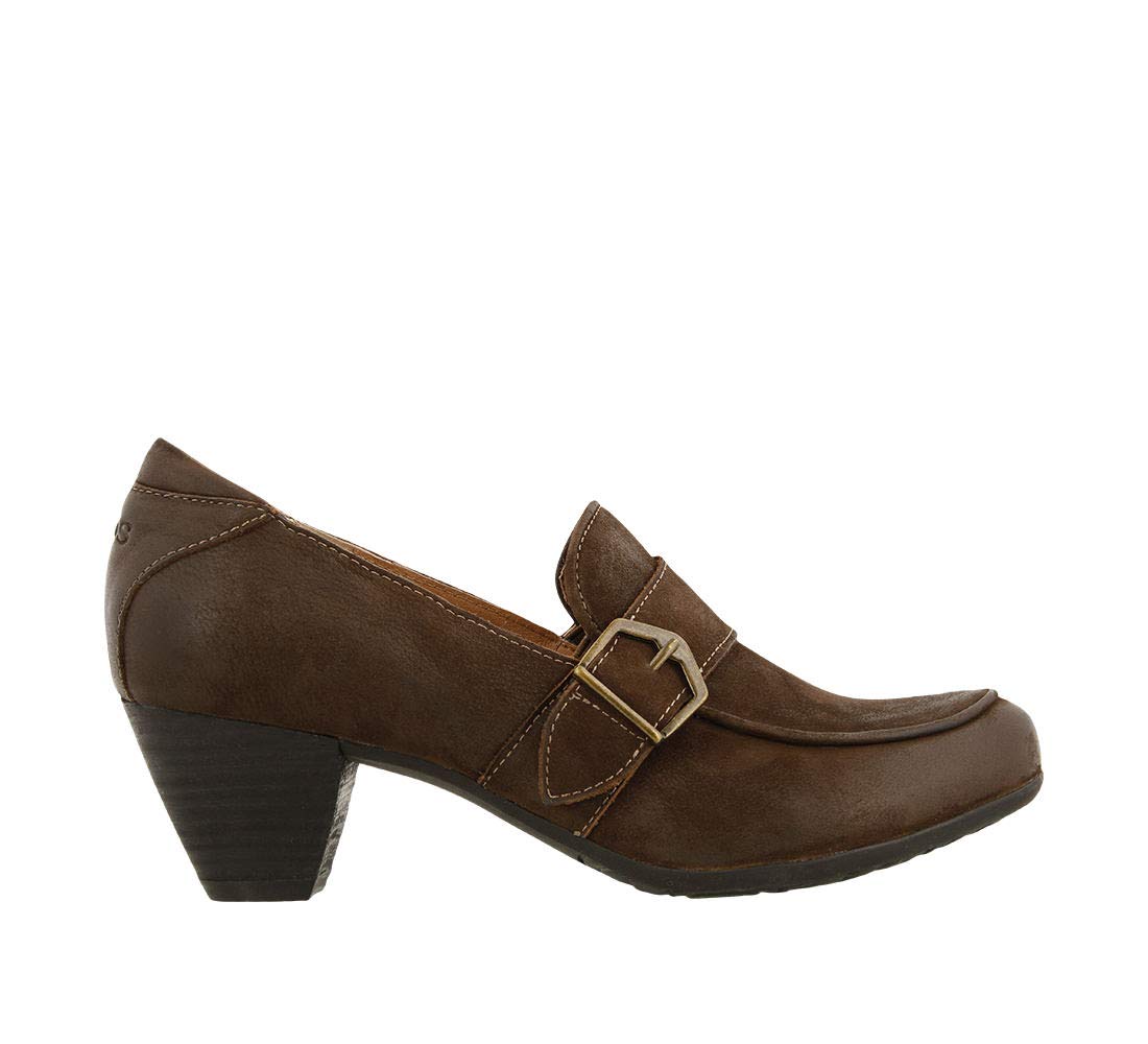 Taos Women's Troubador Chocolate Oiled Pump Shoes - Size 8 M US - Comfortable Heels for Work, Office & Special Occasions