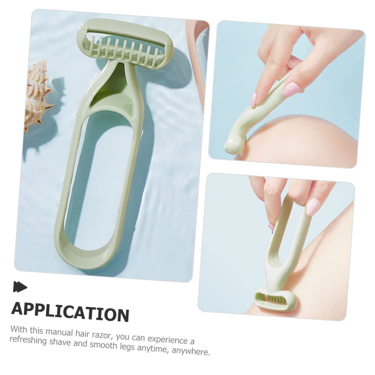 Best Hair Removal Device for Women - Painless Body Hair Trimmer & Leg Shaver, Skin-Safe Wet/Dry Use, ABS Plastic, Mint Green - Perfect for Smooth Legs, Underarms & Bikini Line at Home or Travel