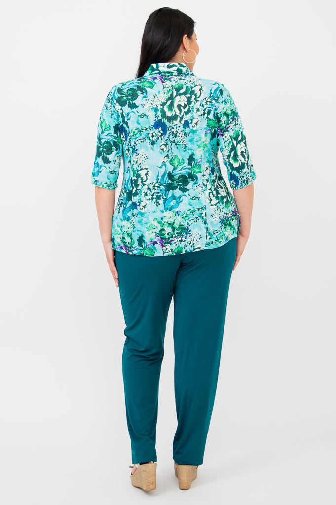 Lorine Blouse - Enchant Style Linen Bamboo Blend Women's Top for Casual Wear & Summer Outfits
