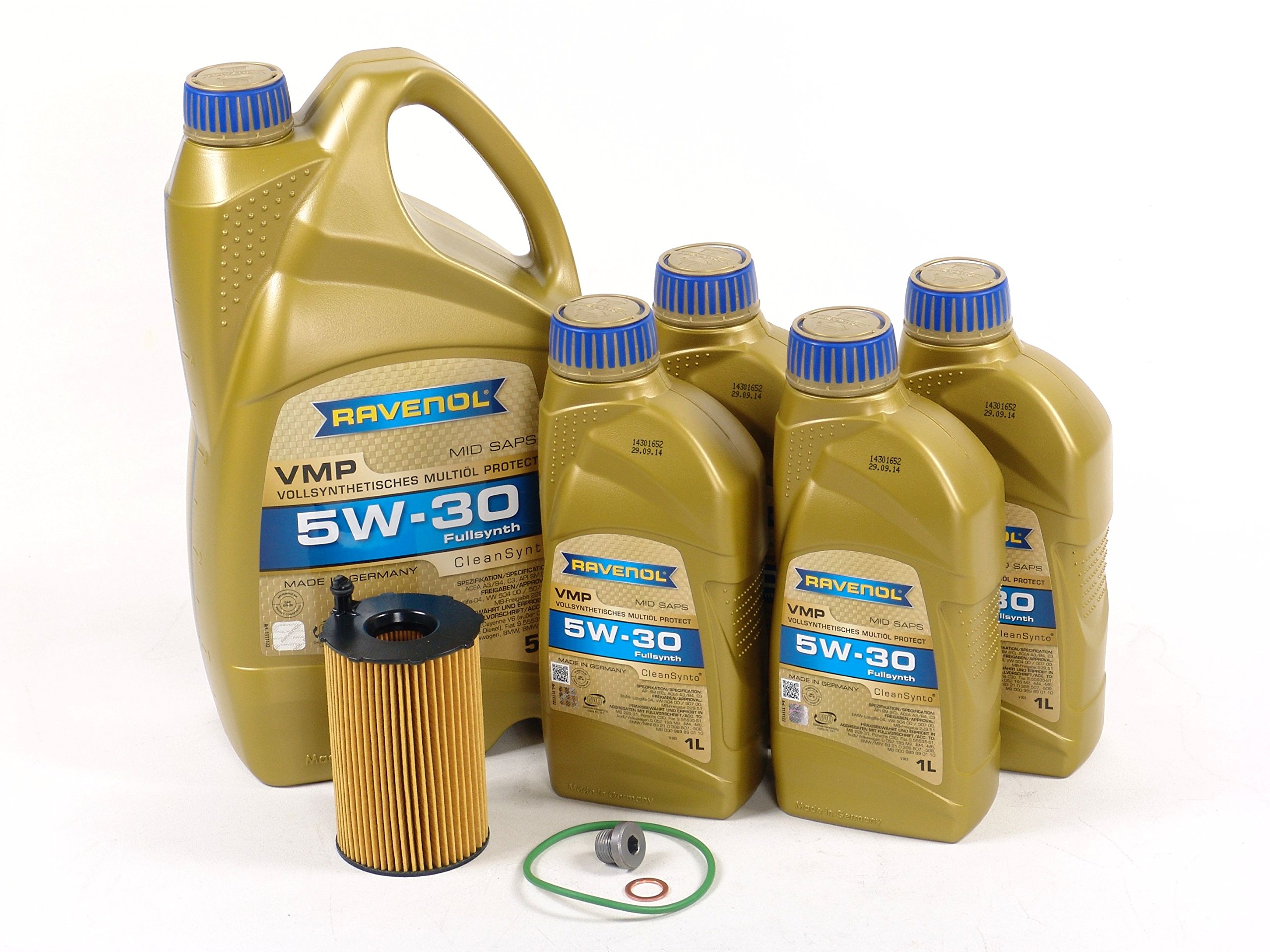 BLAU J1A5112-F Complete Motor Oil Change Kit for 2013-2016 Porsche Cayenne 3.0L Diesel Engine - Includes Oil Filter & Drain Plug - Perfect for DIY Car Maintenance & Engine Protection