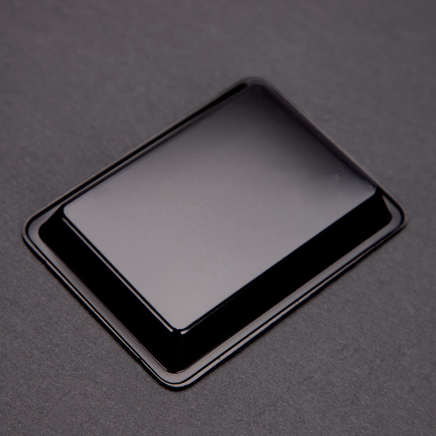 QJFCare 100Pcs Black Disposable Rectangle Sauce Dishes - Mini Dipping Plates for Dessert, Soup, Soy Sauce & Seasoning | Perfect for Home, Restaurants, Parties & Catering Events