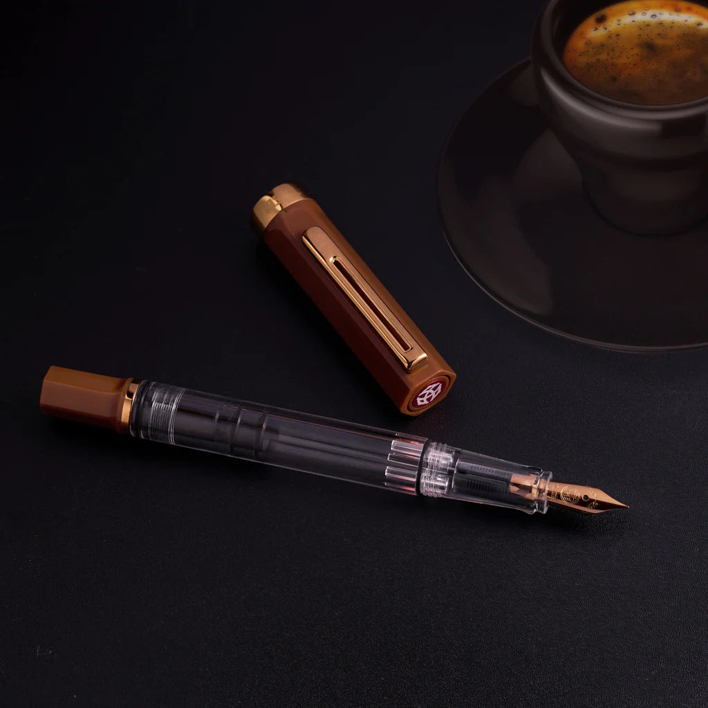 TWSBI Eco Espresso Fountain Pen with Bronze Trim - Smooth Writing Experience for Journaling, Note Taking & Calligraphy