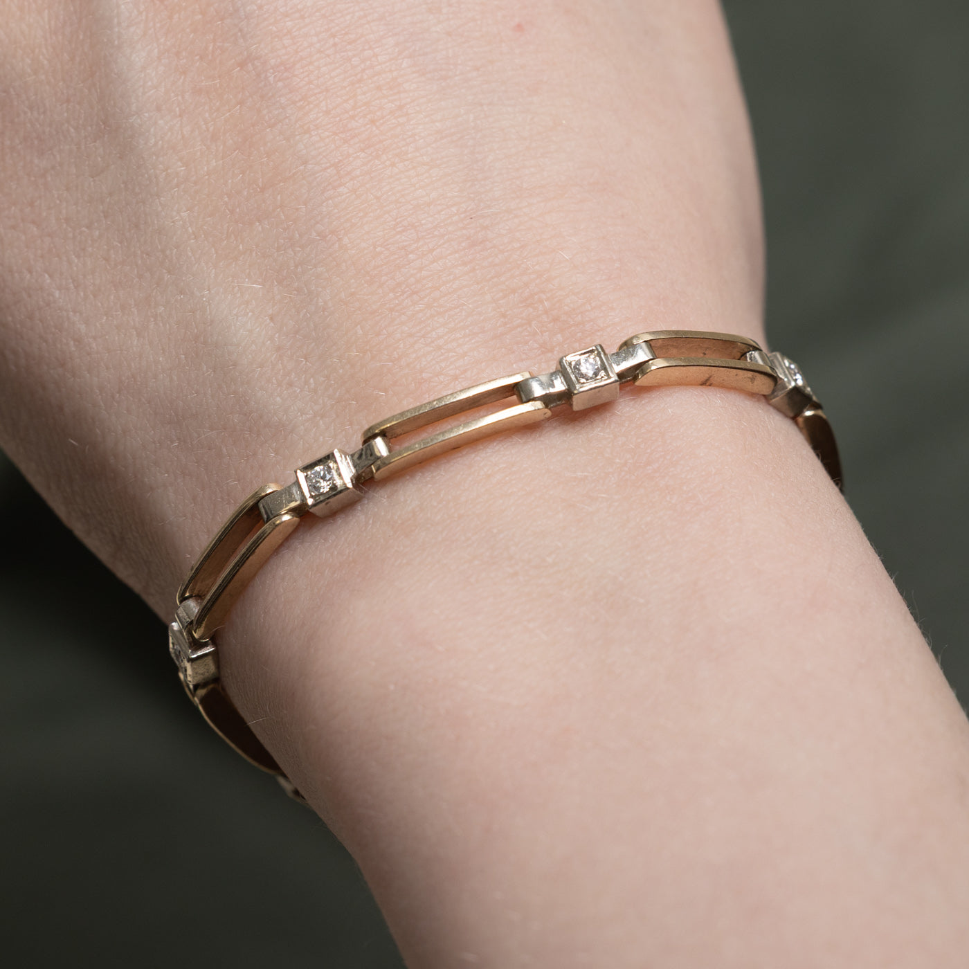 0.40ctw Diamond Open Bar Link Bracelet for Women - Elegant Tennis Bracelet for Everyday Wear & Special Occasions