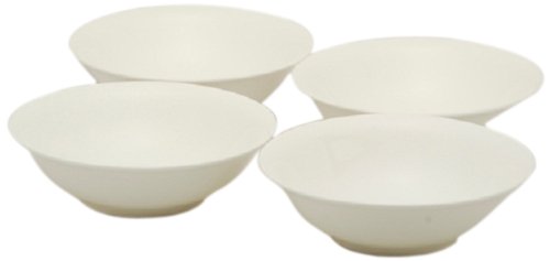 Premium Red Vanilla Pure Vanilla Bone China Cereal Bowls - Set of 4, Elegant Breakfast Bowls for Cereal, Soup, Dessert & Snacks - Dishwasher & Microwave Safe