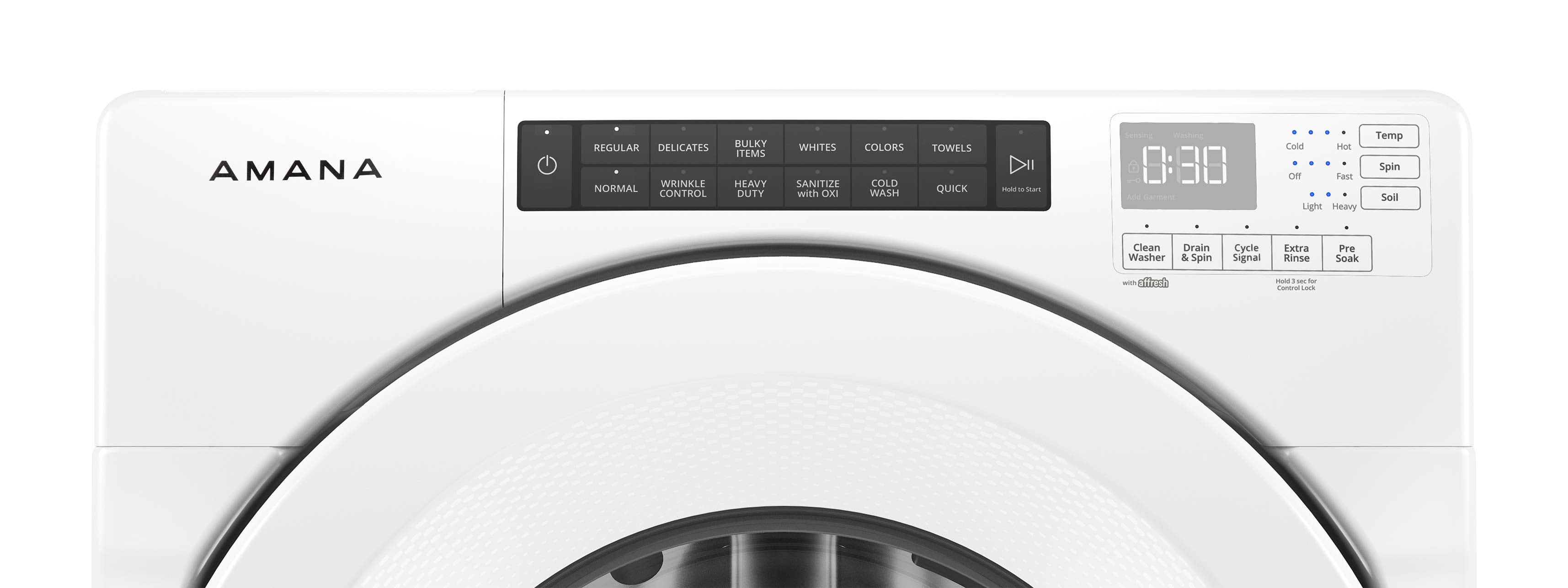 Amana NFW5800HW 5.0 Cu.Ft. White Front Load Washing Machine - Energy Efficient, Large Capacity Laundry Washer for Home, Apartment & Laundry Room Use
