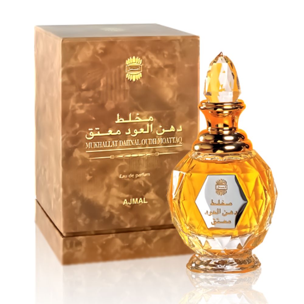 Premium Mukhallat Dahn Al Oudh Moattaq Perfume Oil - 18ml Bottle for Men & Women - Long-Lasting Arabian Fragrance for Special Occasions, Evening Wear & Romantic Dates