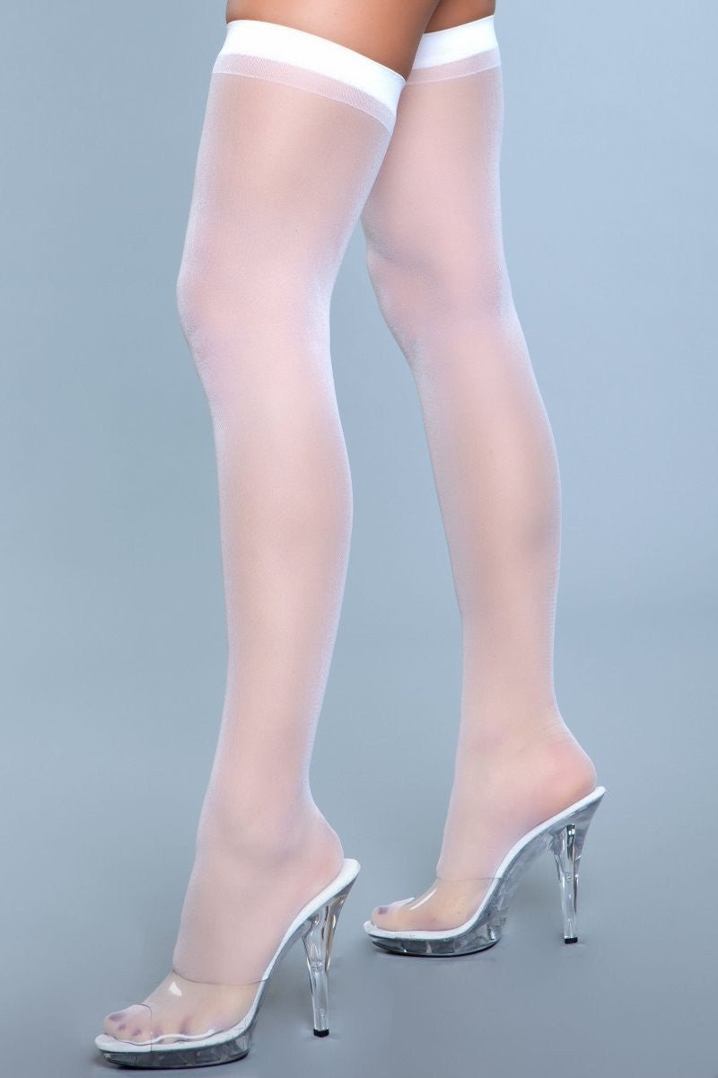 BeWicked Women's Best Behavior Thigh High Stockings 1918 - Sexy Sheer Nylon Stockings for Date Night & Special Occasions