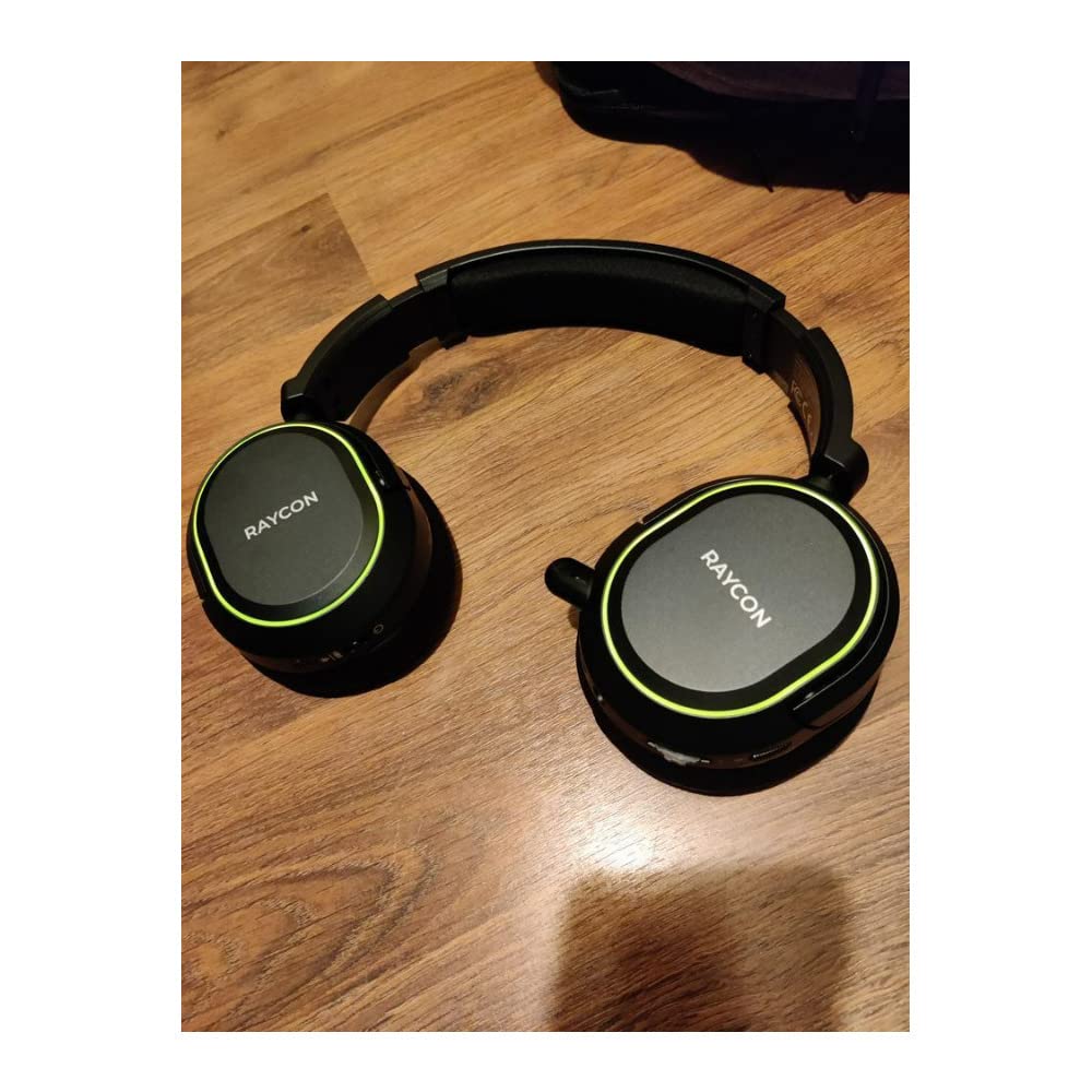 Raycon Wireless Gaming Headphones with Retractable HD Mic - 45ms Ultra-Low Latency, 26H Battery, Bluetooth 5.0 (Deep Space Black) - Perfect for PC, PS5, Xbox & Mobile Gaming