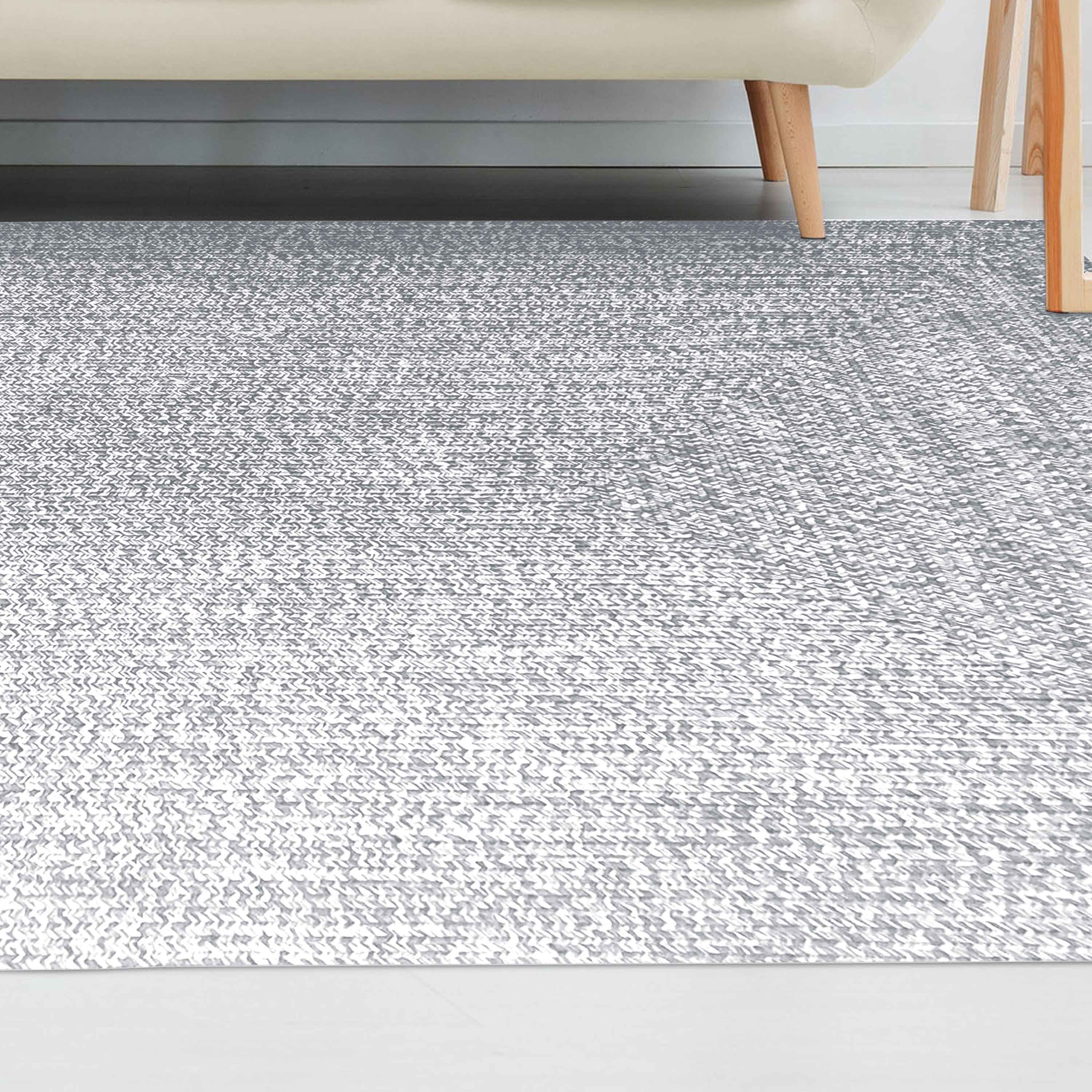 Two-Toned Braided Bohemian Area Rug - Indoor/Outdoor Use for Living Room, Patio & Bedroom Decor