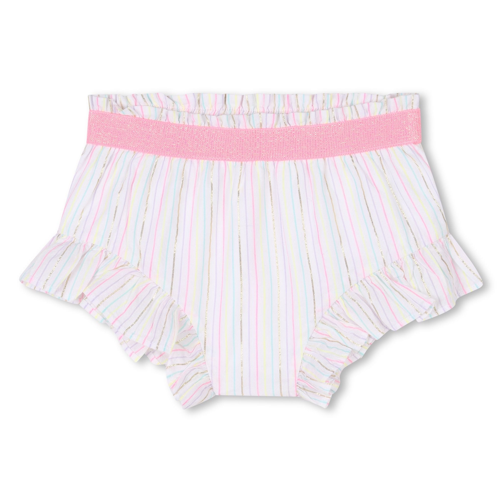 Billieblush Women's White Pale Pink T-Shirt and Shorts Set - Casual Summer Outfit for Beach, Travel & Lounge Wear