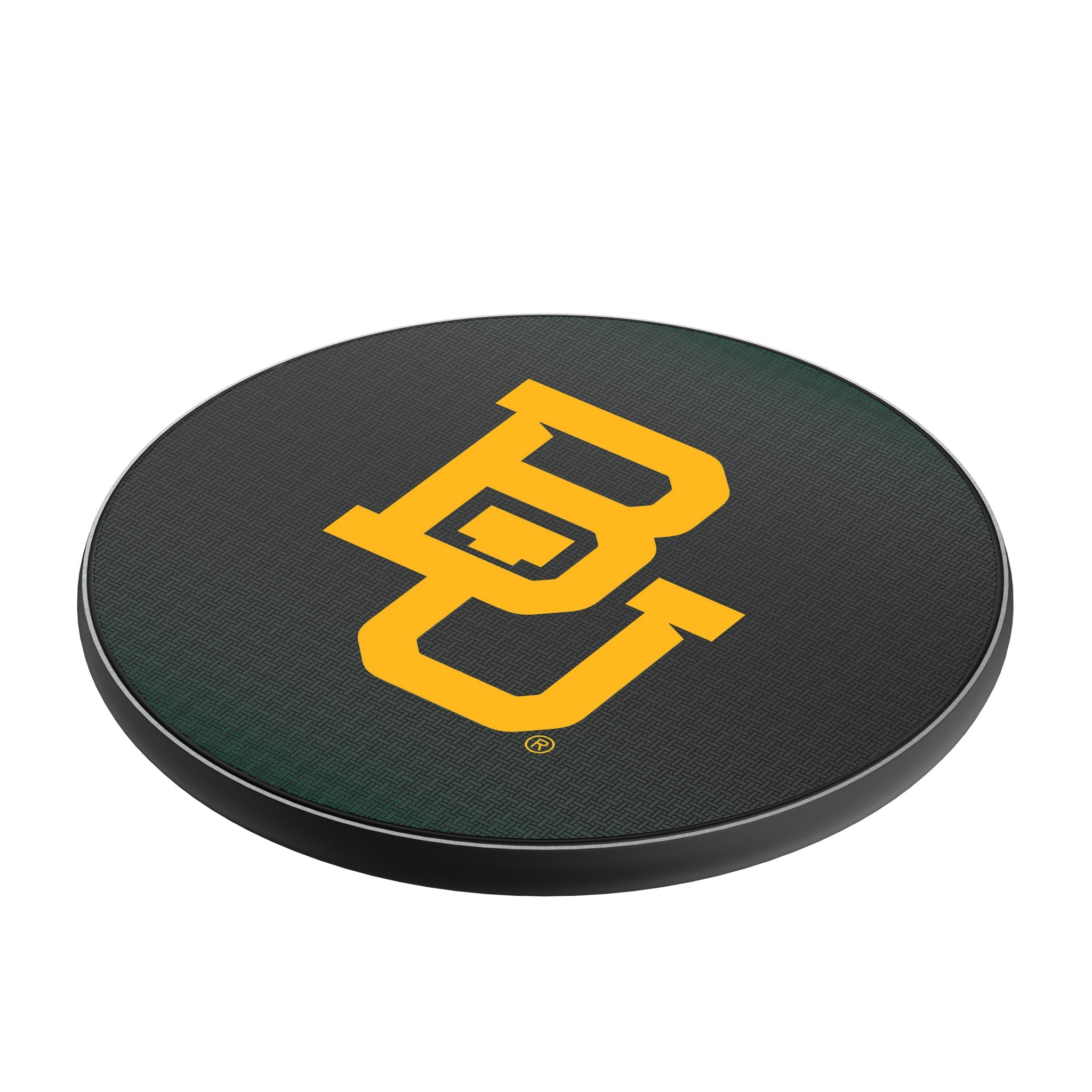 Baylor University Bears 15W Fast Wireless Charger - Qi-Certified Linen Phone Charging Pad for iPhone, Samsung, AirPods - Perfect for Home, Office, and Travel