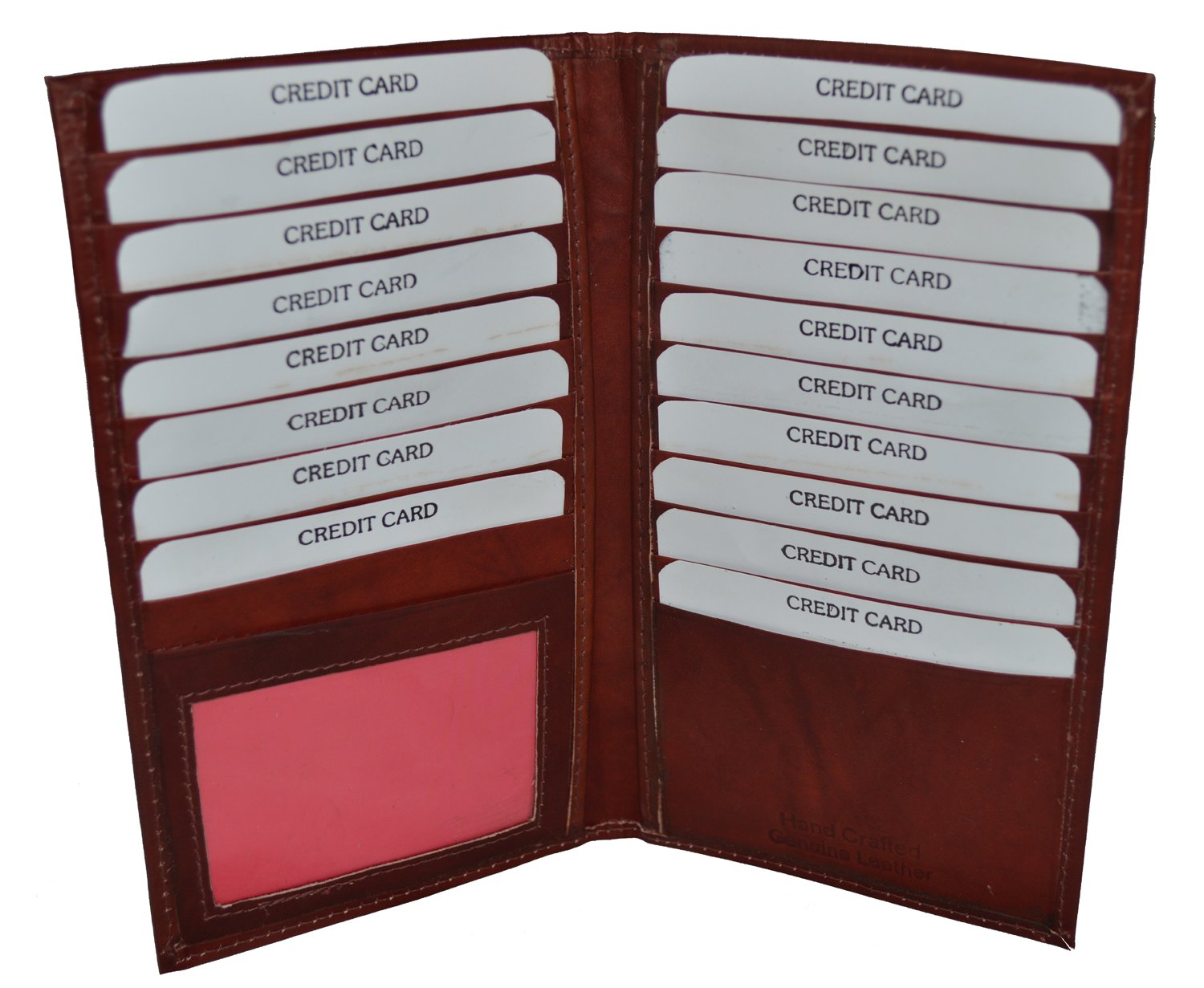 Genuine Leather Bifold Credit Card Holder for Men & Women - Slim RFID Blocking Wallet with Multiple Card Slots - Perfect for Business, Travel & Everyday Use (Burgundy)