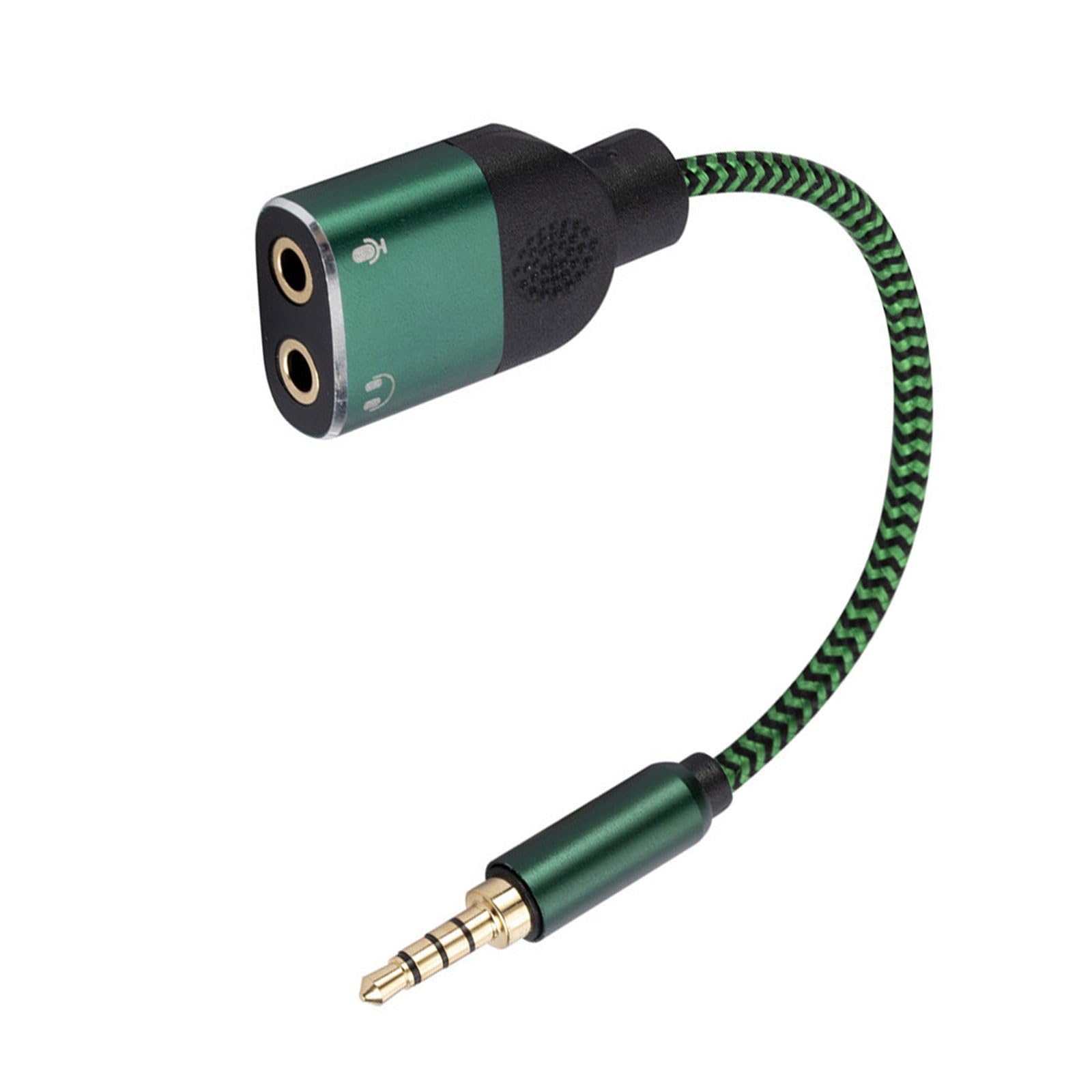 HIOPOIUYT Plug and Play USB Sound Card with 3.5mm Audio Jack - USB to Headphone Adapter for PC/Laptop - No Driver Required - Perfect for Gaming, Streaming & Conference Calls