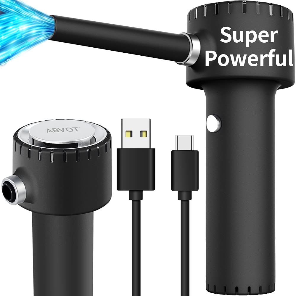 Rechargeable Electric Air Duster - 40000 RPM Cordless Dust Blower with 6000mAh Battery | Powerful Computer Keyboard Cleaner, Electronics & Office Equipment Maintenance Tool | Perfect for PC, Laptop, Camera Lens & Home Cleaning