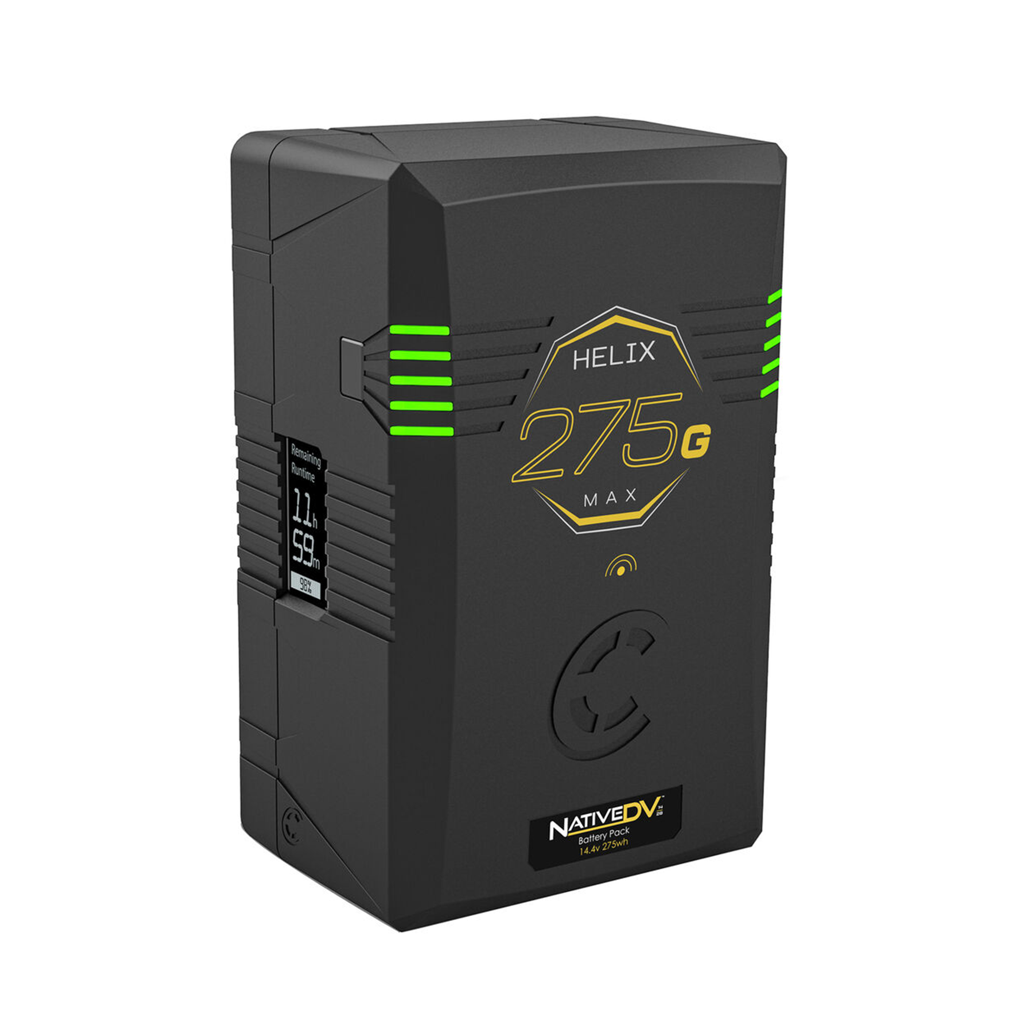 Core SWX Helix Max 275 Lithium Ion Dual Voltage Gold Mount Battery - Professional Camera Power Solution for Filmmaking & Broadcast Production