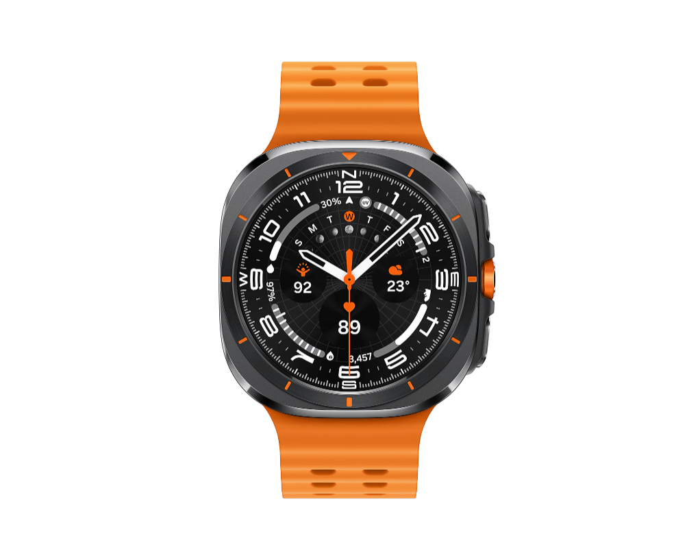 Samsung Galaxy Watch Ultra (Bluetooth, 47mm) Smartwatch with Fitness Tracking & Sleep Monitoring - Orange Sport Band for Running, Swimming & Outdoor Activities