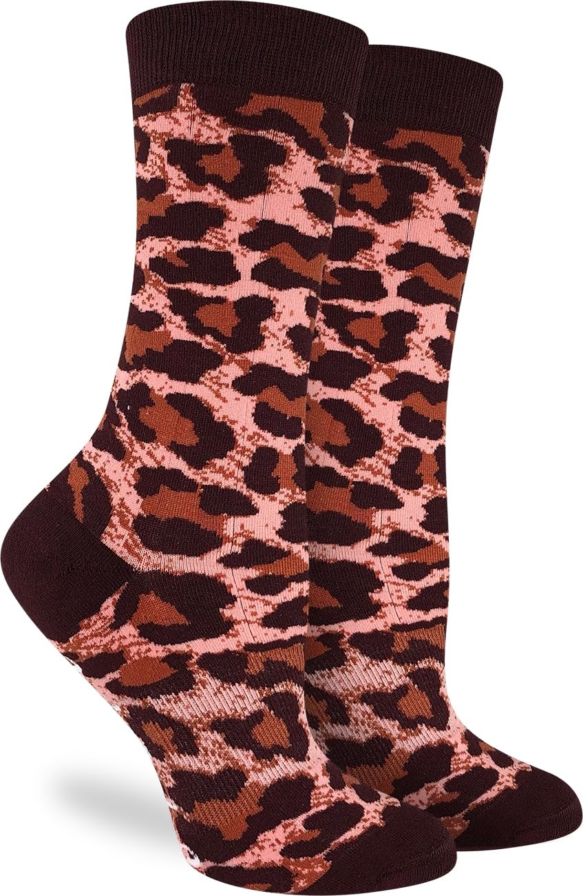 Good Luck Sock Women's Animal Print Crew Socks - Fun & Comfortable Casual Socks for Adults - Perfect for Everyday Wear, Gifts & Fashion Outfits