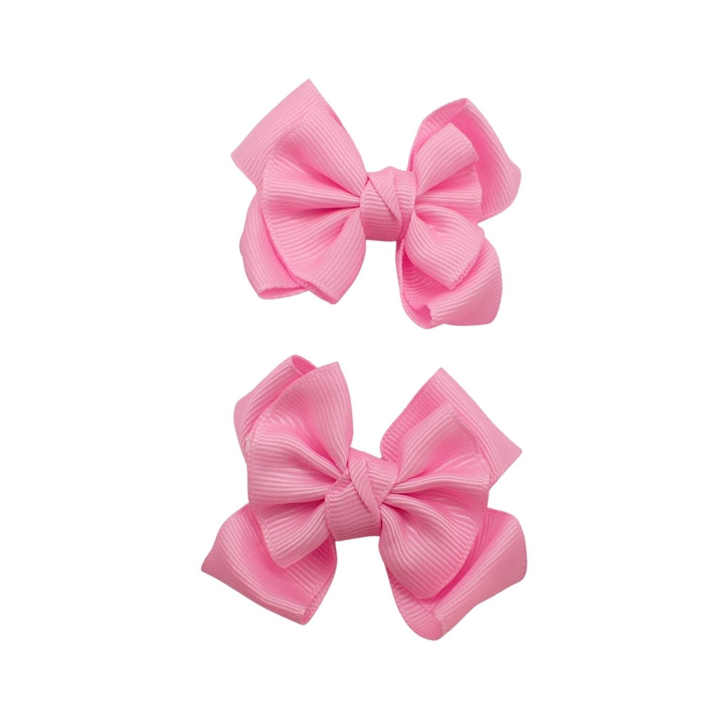 Topkids 2-Piece Baby Pink Hair Bows for Girls - Soft Hair Clips & Ties for Toddlers, Kids & Women | Perfect for School, Parties & Daily Hair Accessories