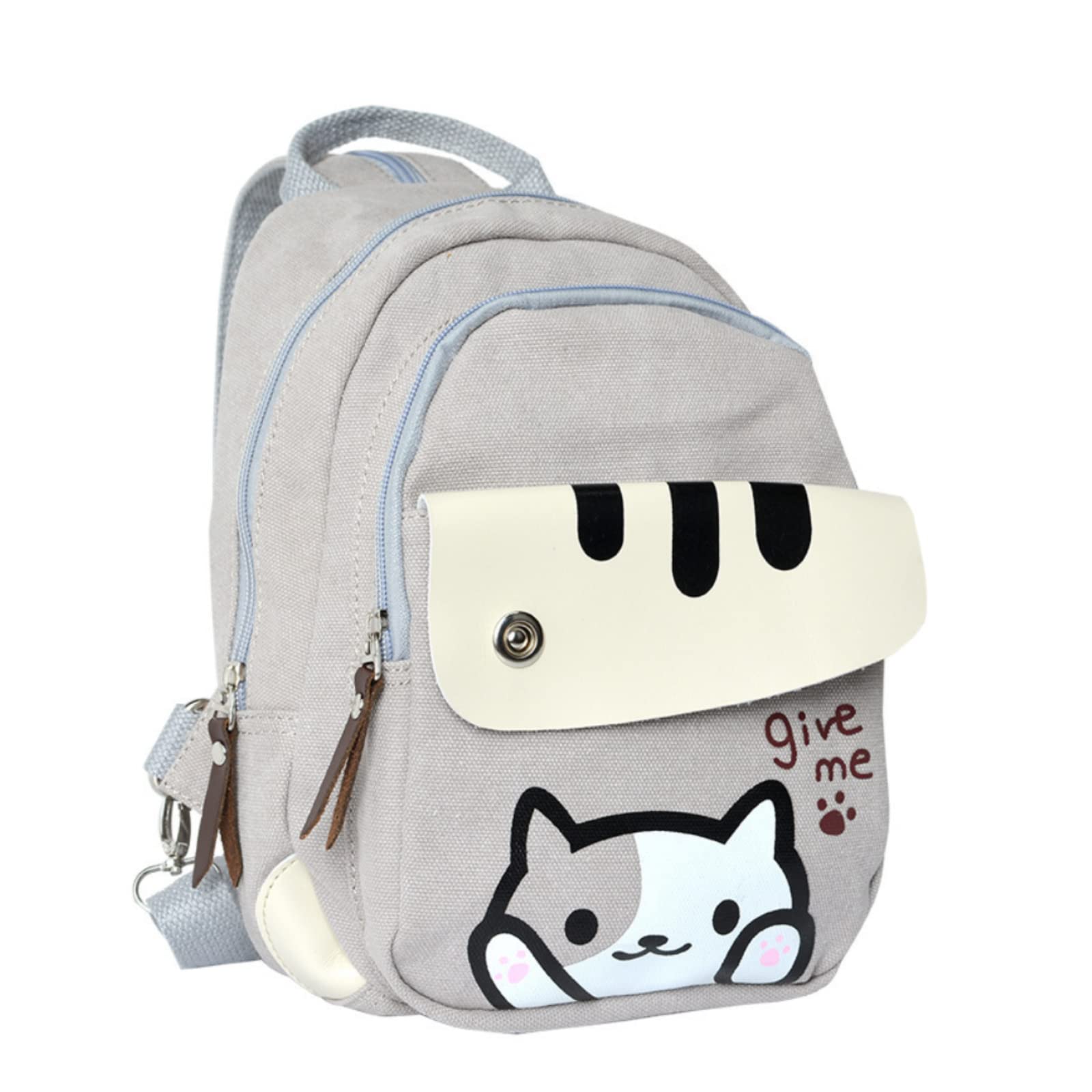 Kawaii Japanese Backpack - Cute Cartoon Cat School Bag, Lightweight Multifunctional Shoulder Backpack Sling Bag for Women & Teens (Light Blue) | Perfect for School, Travel, Anime Conventions & Daily Use