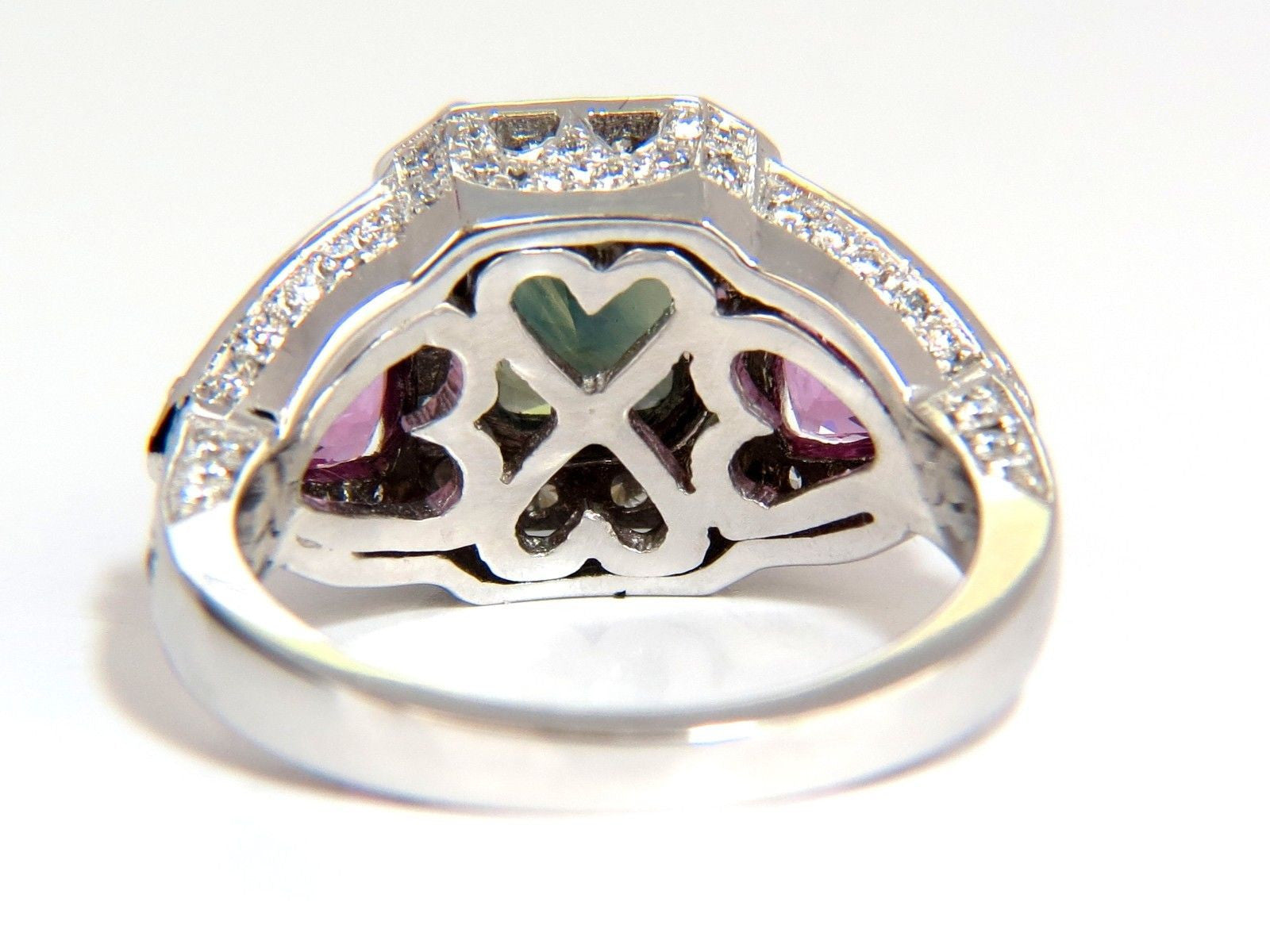 6.19ct GIA Certified Natural Unheated Green Blue Sapphire Diamond Ring for Engagement, Wedding & Special Occasions