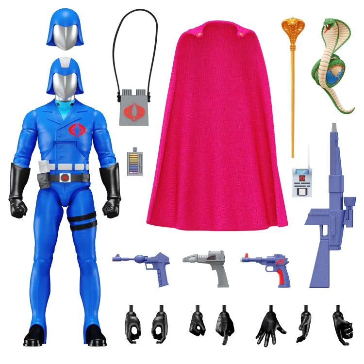 G.I. Joe ULTIMATES! Cobra Commander Action Figure - 6-Inch Collectible Toy with Multiple Accessories for Display & Play | Perfect for Fans, Collectors & Gift Giving