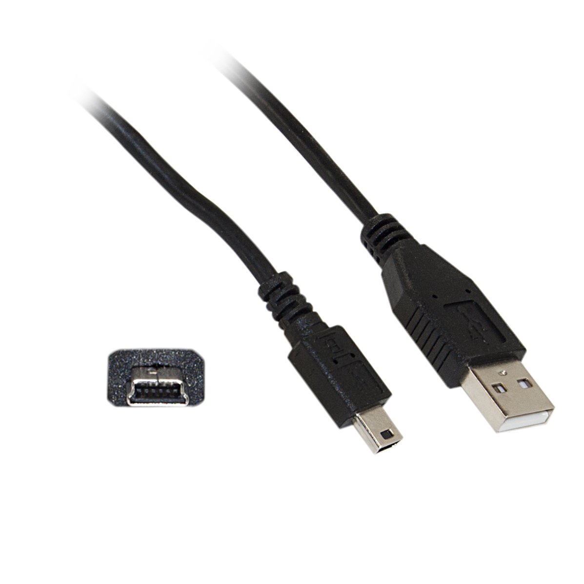 6ft USB Type A to Mini B Cable for Digital Cameras - High-Speed Data Transfer, Durable Black Cord - Perfect for Sony, Canon & Nikon Cameras, Vlogging & Photography