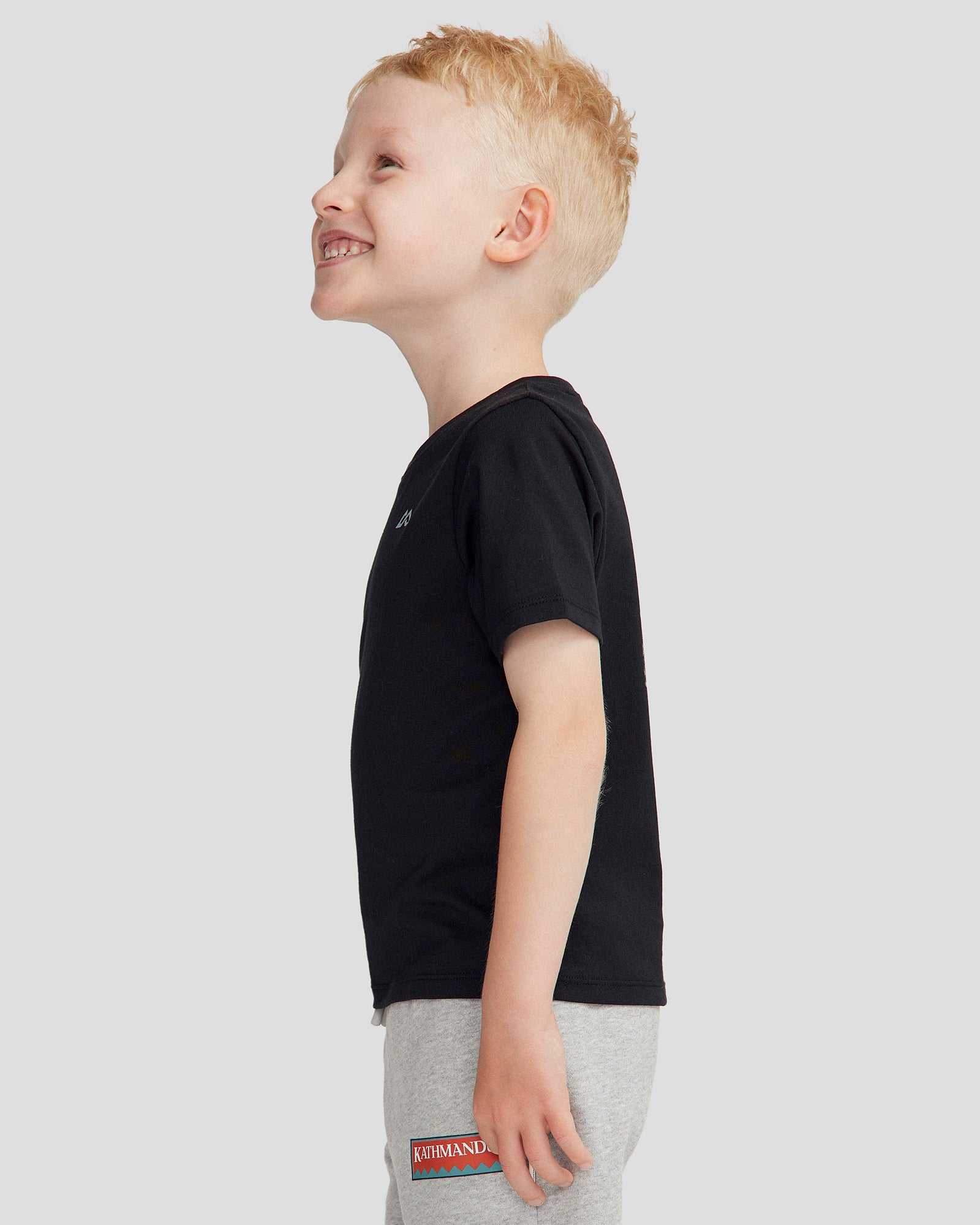 Kids' NZ Heritage Organic Cotton T-Shirt - Black Stingray Print | Soft & Eco-Friendly Tee for Boys & Girls | Perfect for Playdates, School & Casual Outings