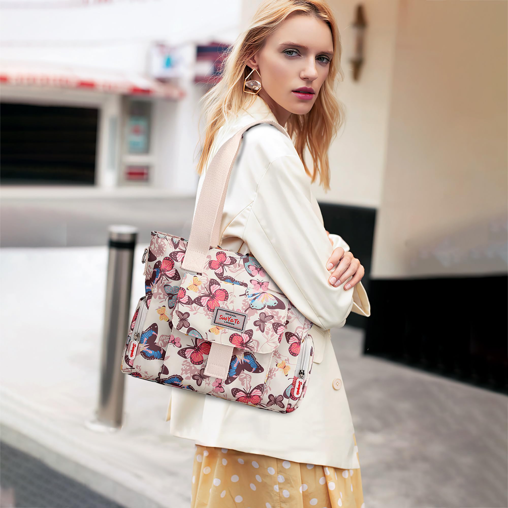 FORRICA Women's Large Crossbody Shoulder Bag - Stylish Casual Waterproof Handbag with Beautiful Pattern for Work, Travel & Shopping | Perfect for Office, Daily Commute & Weekend Outings