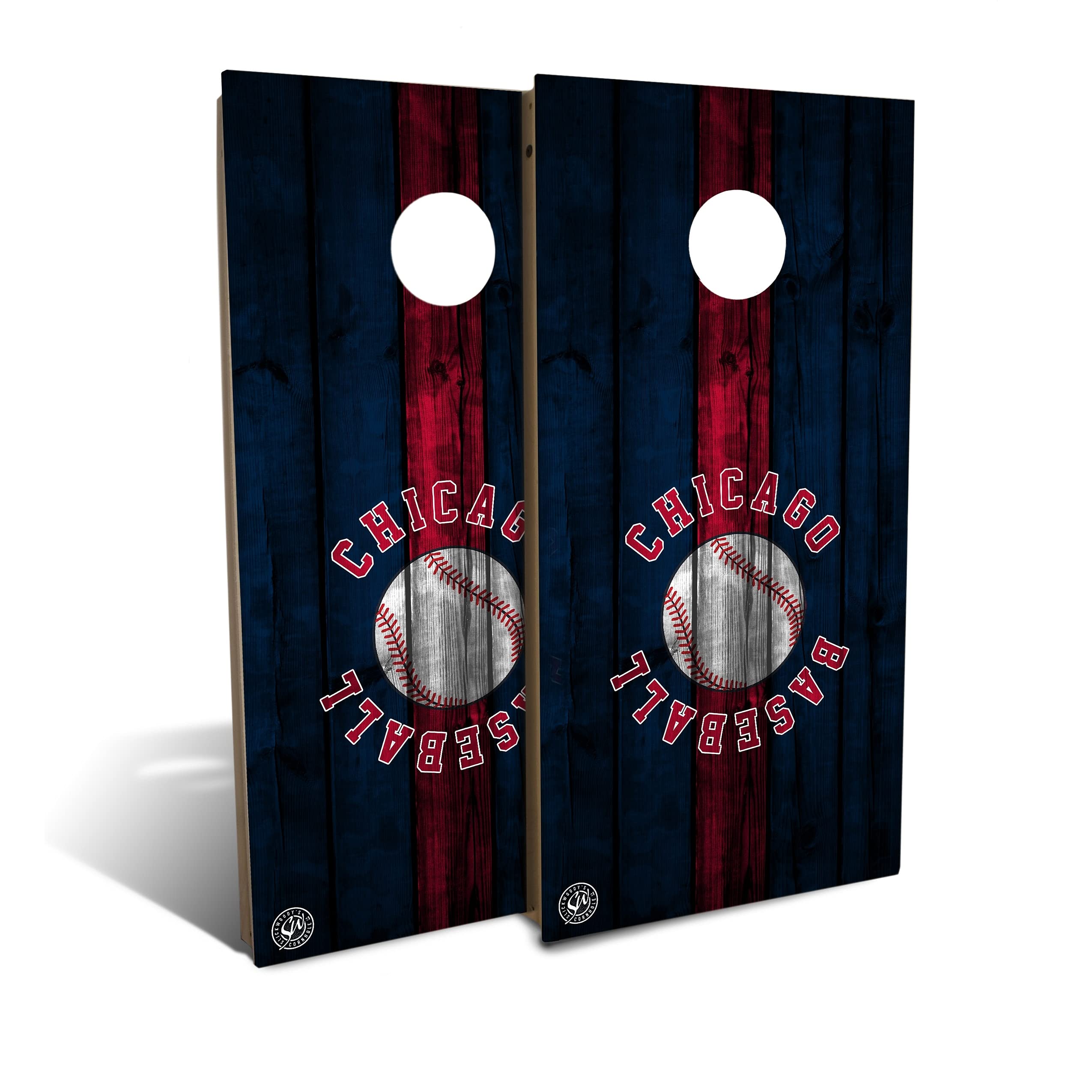 Chicago Cubs vs. White Sox Cornhole Board Set with 8 Bags - Premium Outdoor Bean Bag Toss Game for Backyard, Tailgating, and Parties