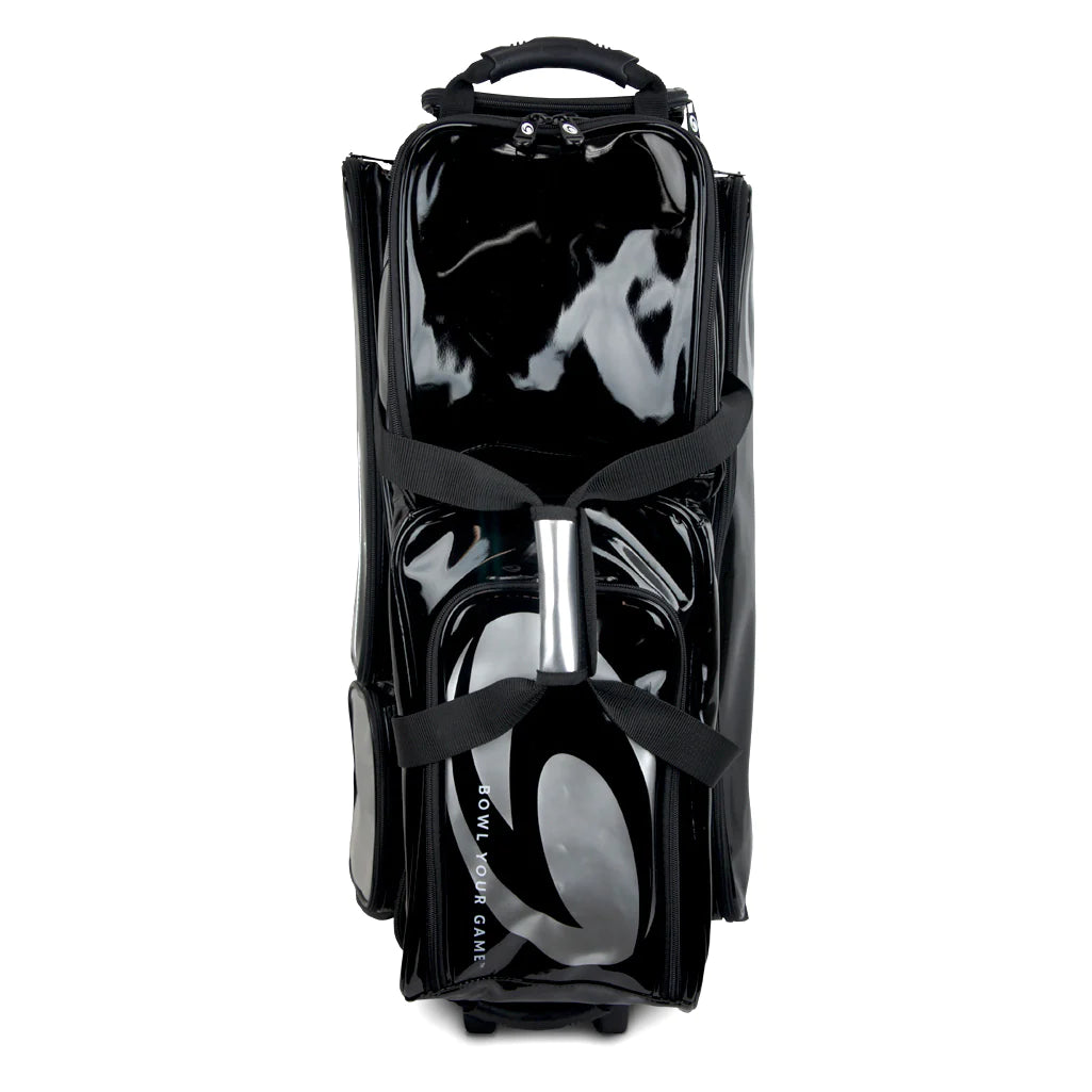 Genesis Dually 3 Ball Roller Bowling Bag - Black/Silver - Heavy Duty Bowling Bag for League & Tournament Players - Perfect for Travel & Storage