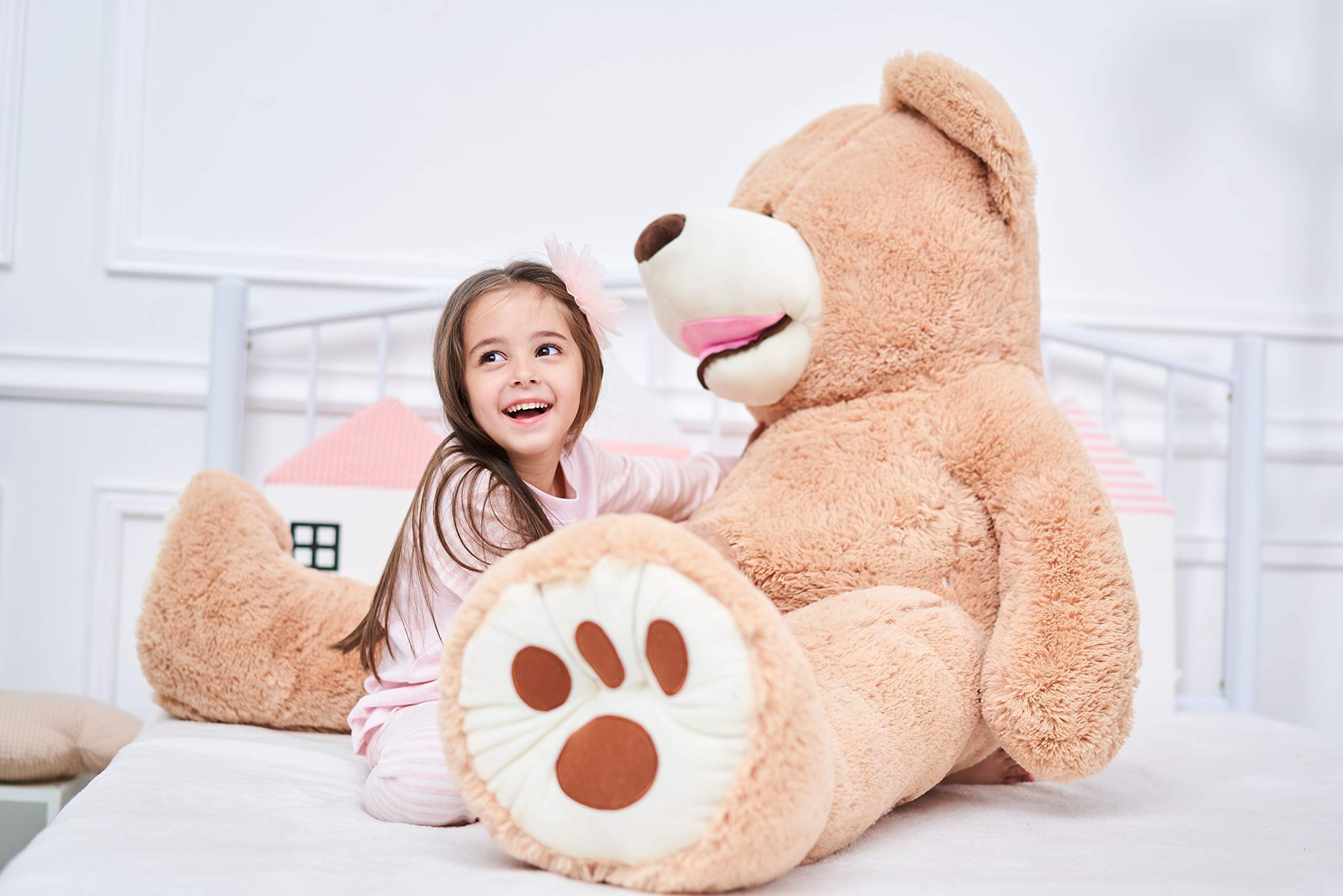 IKASA 63-inch Giant Teddy Bear Plush Toy - Soft Stuffed Animal for Kids & Adults (Brown) | Perfect for Gifts, Nursery Decor, and Cuddling
