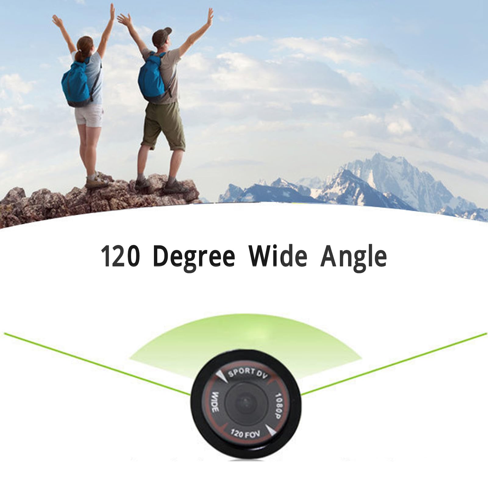 Dpofirs 1080P Motorcycle Dash Cam - Front & Rear, 120° Wide Angle for Outdoor Riding