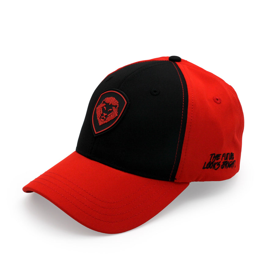 VT Shield Logo Future Looks Bright Snapback Hat - Red & Black Adjustable Baseball Cap for Men & Women - Perfect for Sports, Outdoor Activities, and Casual Wear