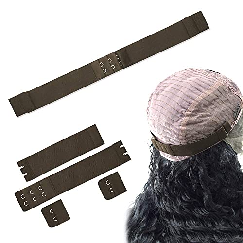 Dreamlover Brown Elastic Wig Bands - 4 Pack for Secure & Comfortable Hairpiece Hold - Perfect for Cosplay, Costumes, and Everyday Wear